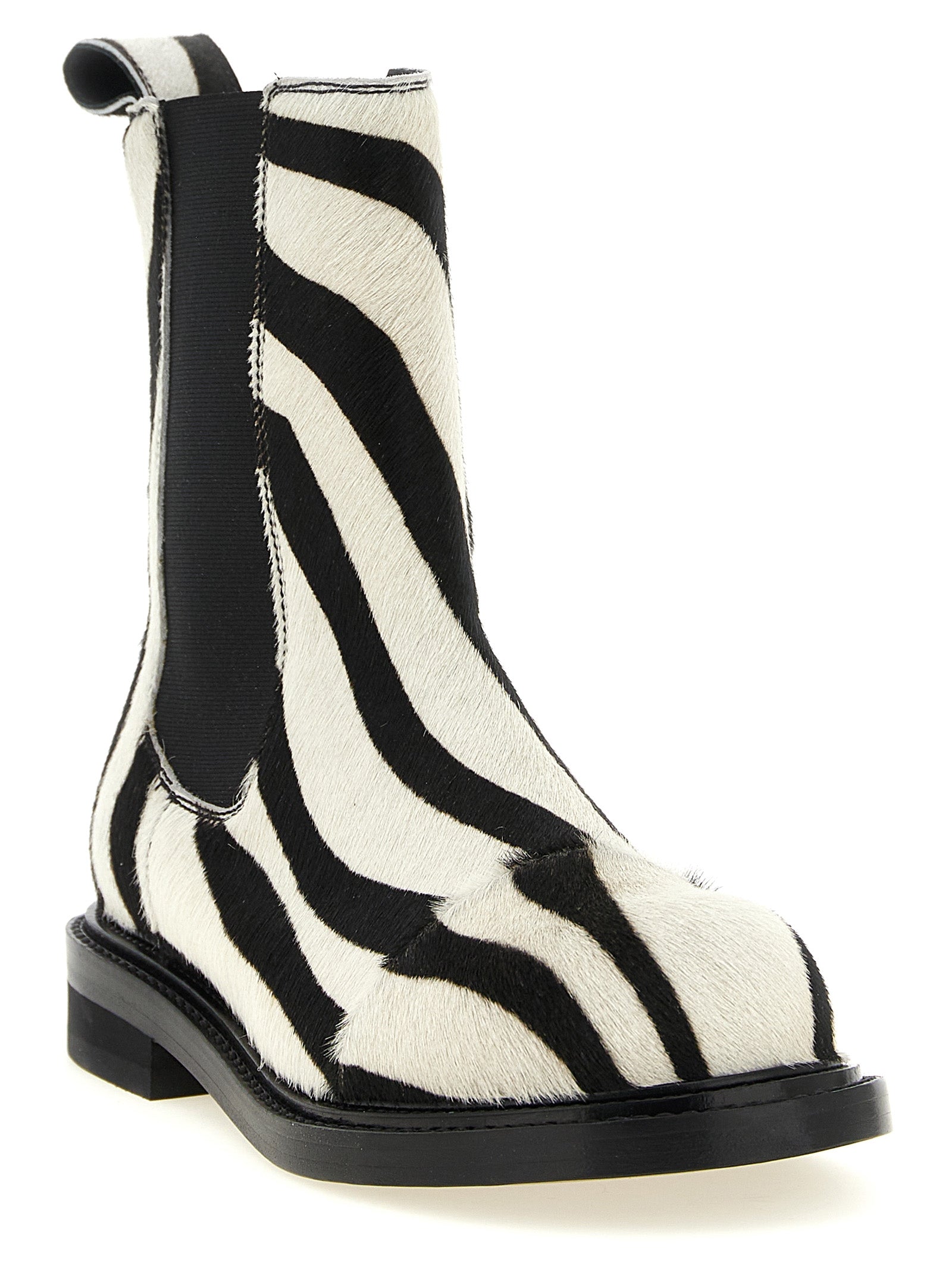 Moschino Bicolor Calfskin Ankle Boots Moschino
