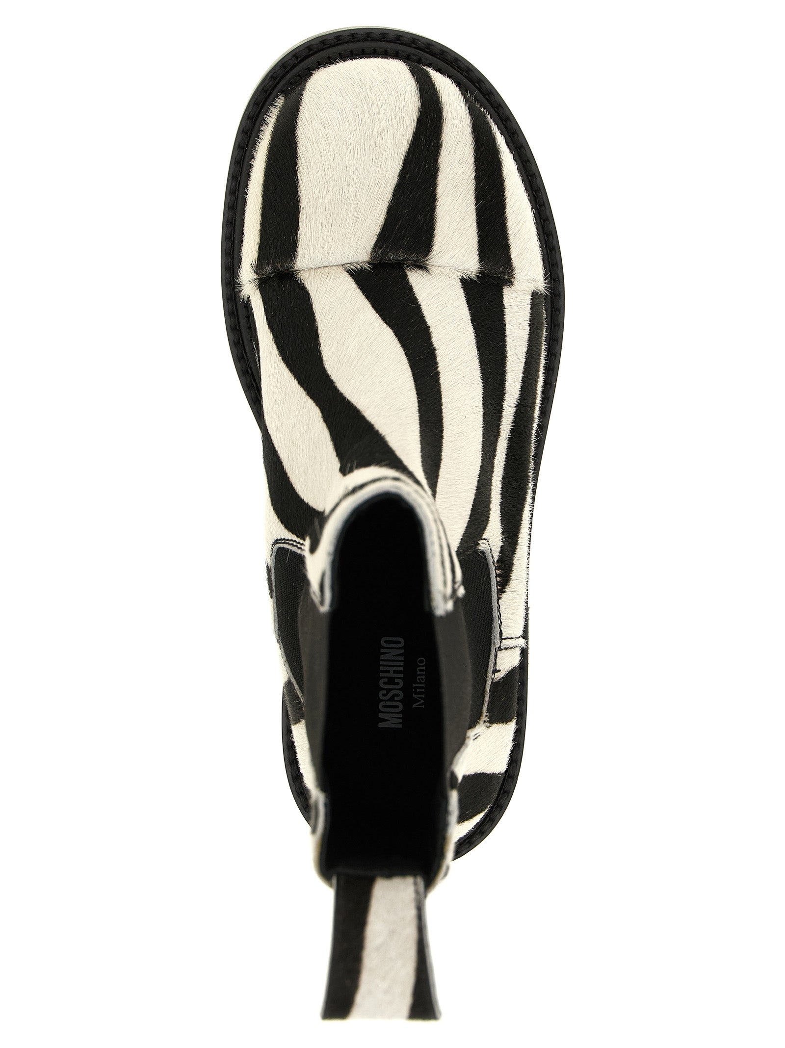 Moschino Bicolor Calfskin Ankle Boots Moschino