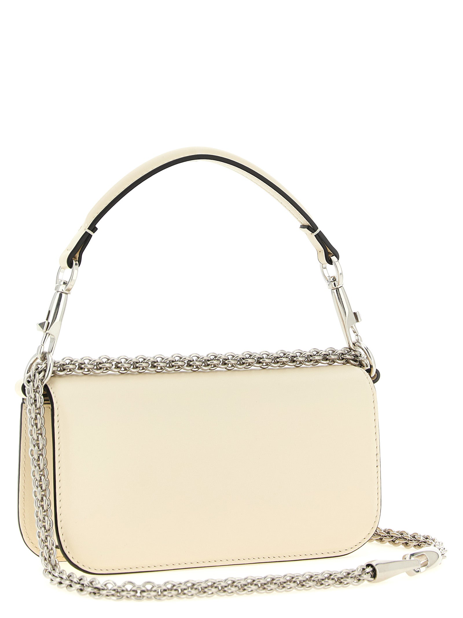 Valentino Garavani White Calfskin Shoulder Bag Valentino Garavani
