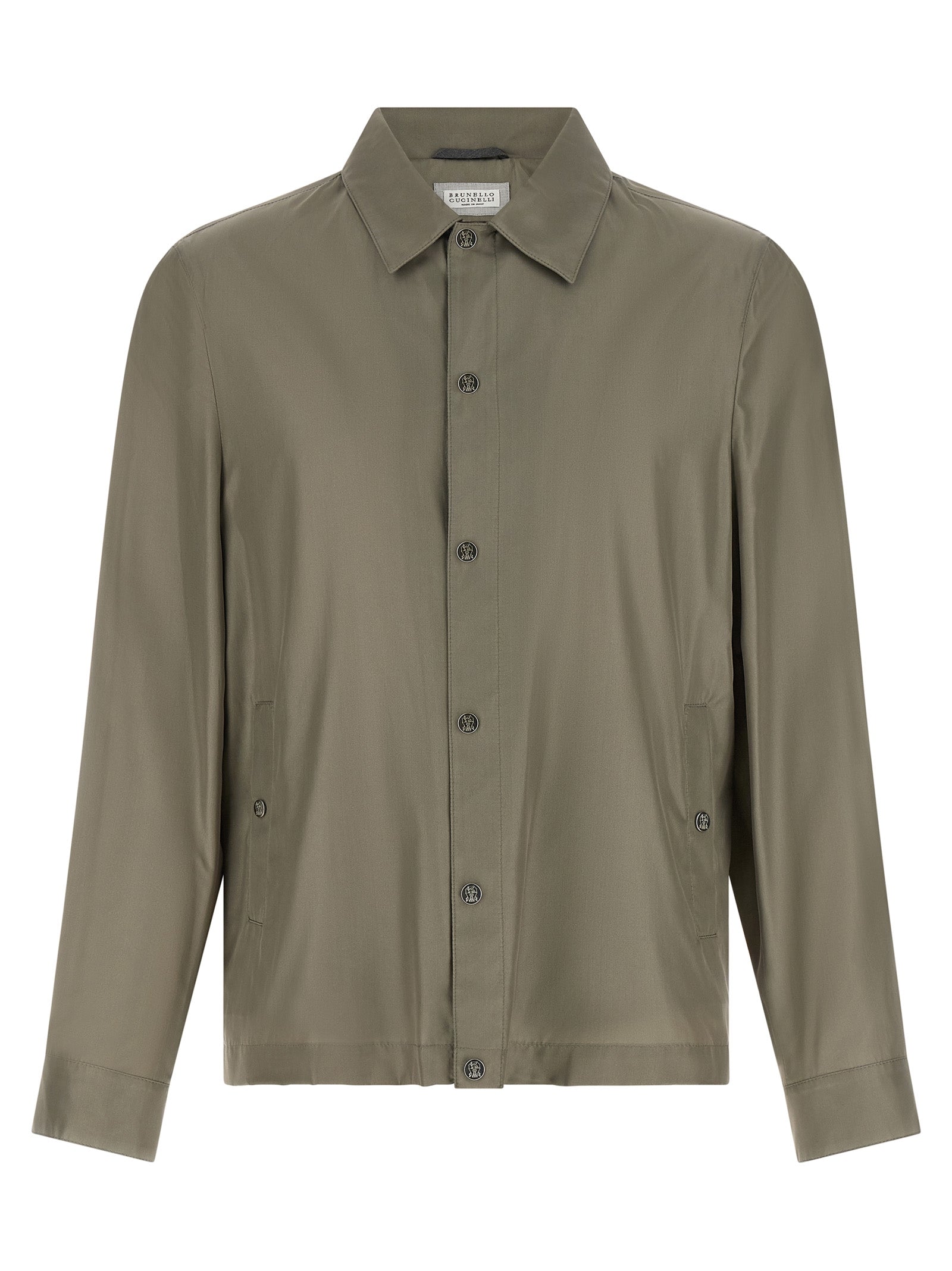 Brunello Cucinelli Bicolor Silk Full-Length Jacket Brunello Cucinelli