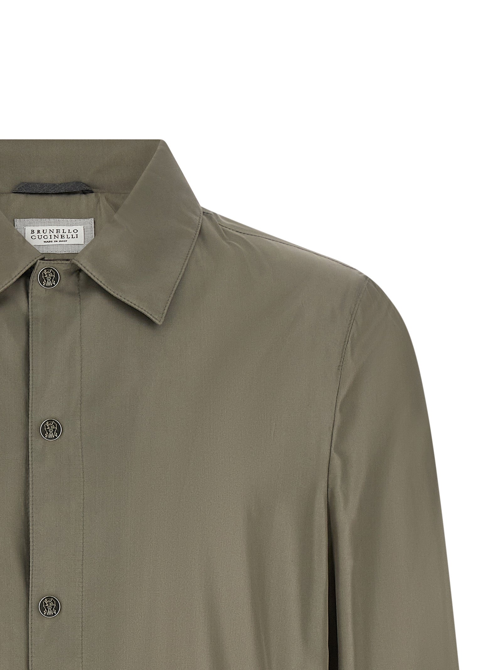 Brunello Cucinelli Bicolor Silk Full-Length Jacket Brunello Cucinelli