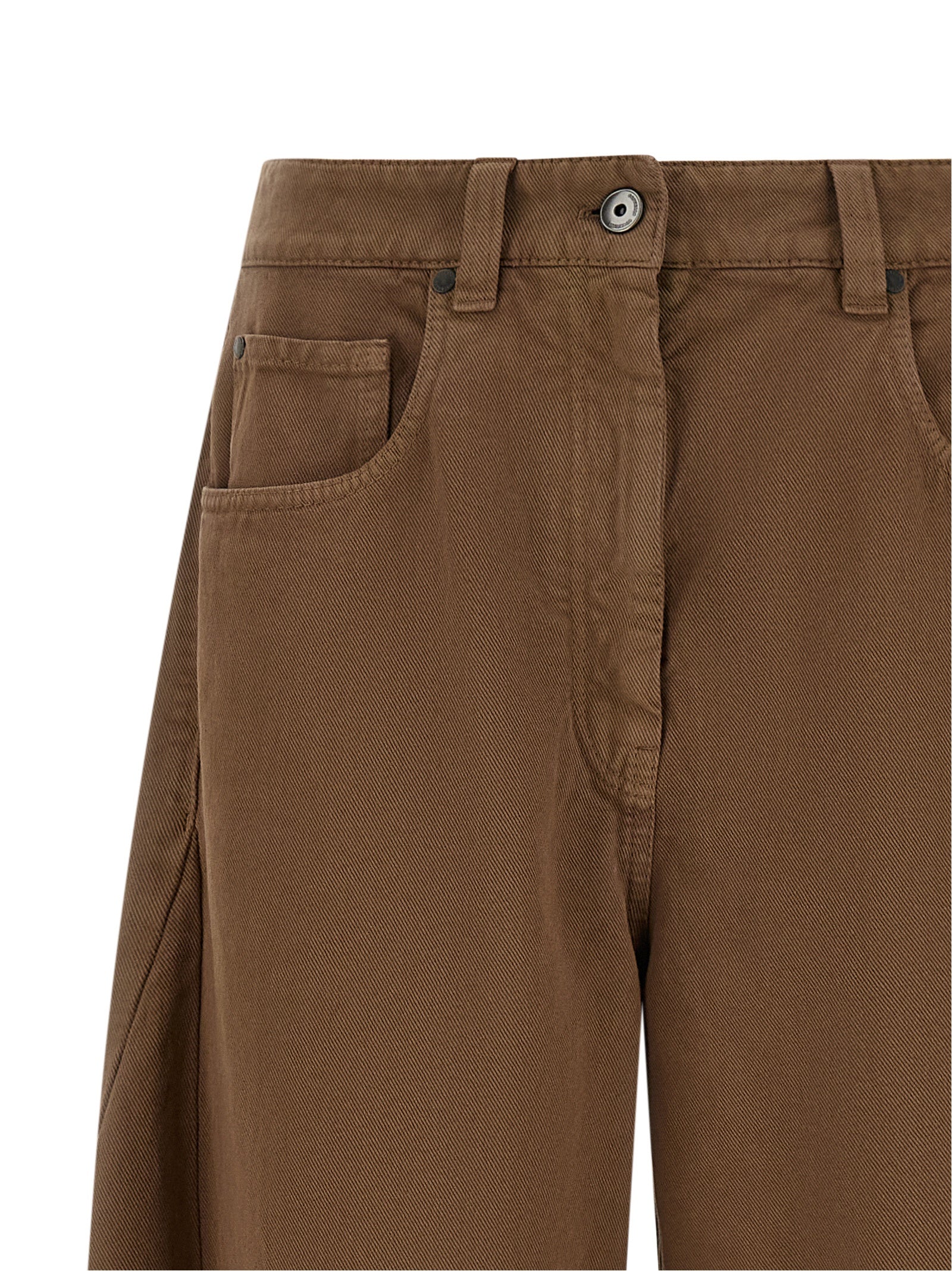 Brunello Cucinelli Brown Cotton Casual Pants Brunello Cucinelli