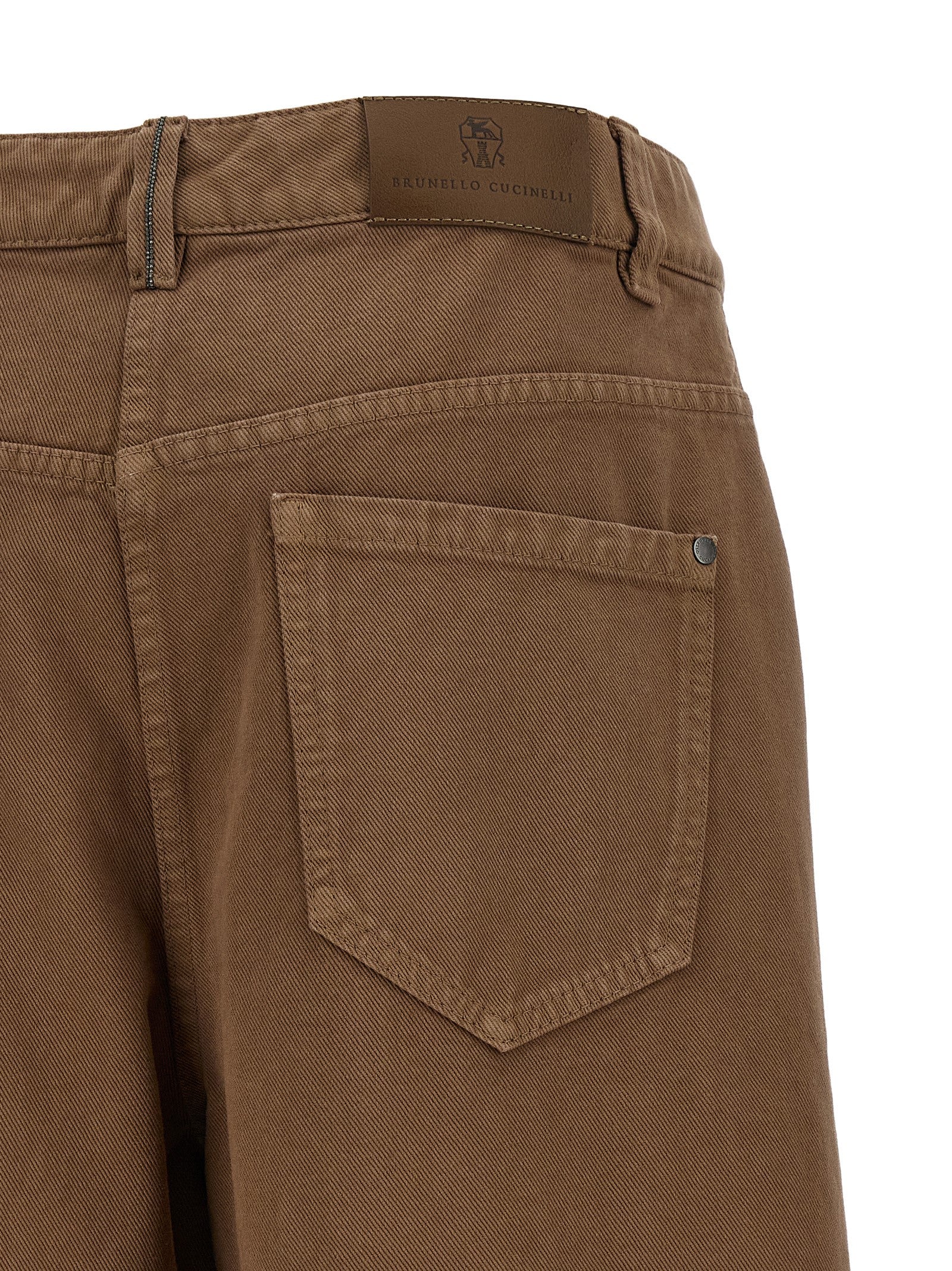 Brunello Cucinelli Brown Cotton Casual Pants Brunello Cucinelli