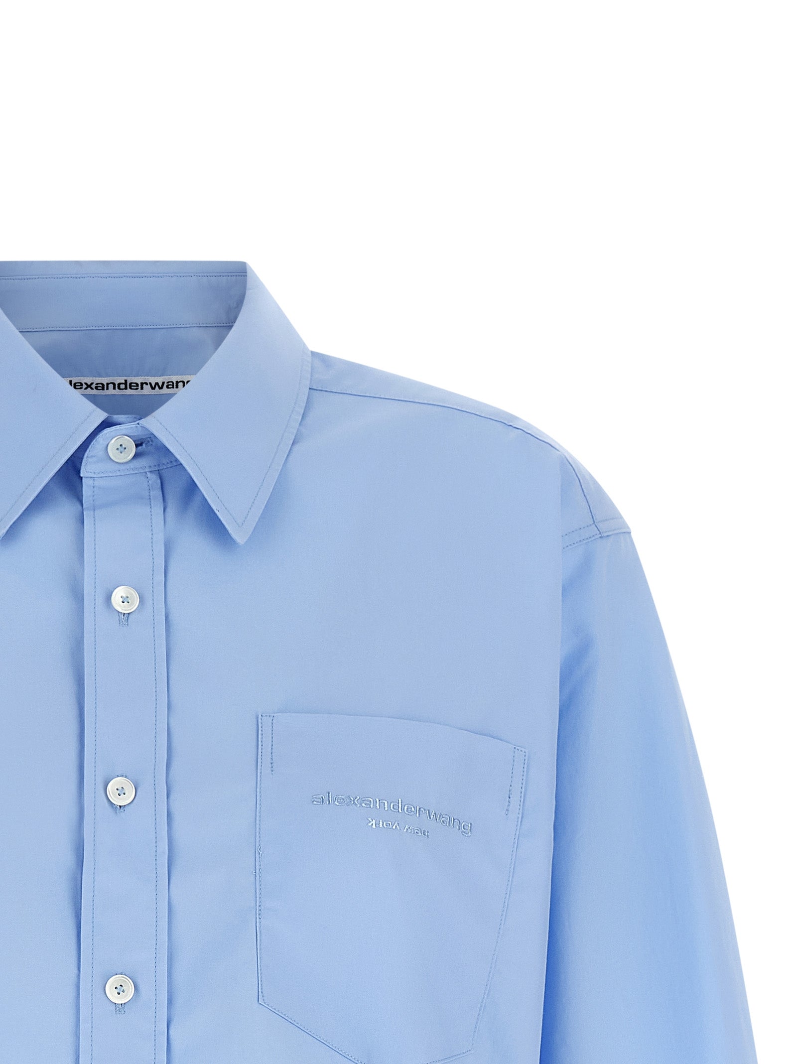 Alexander Wang Blue Cotton Blouse Alexander Wang