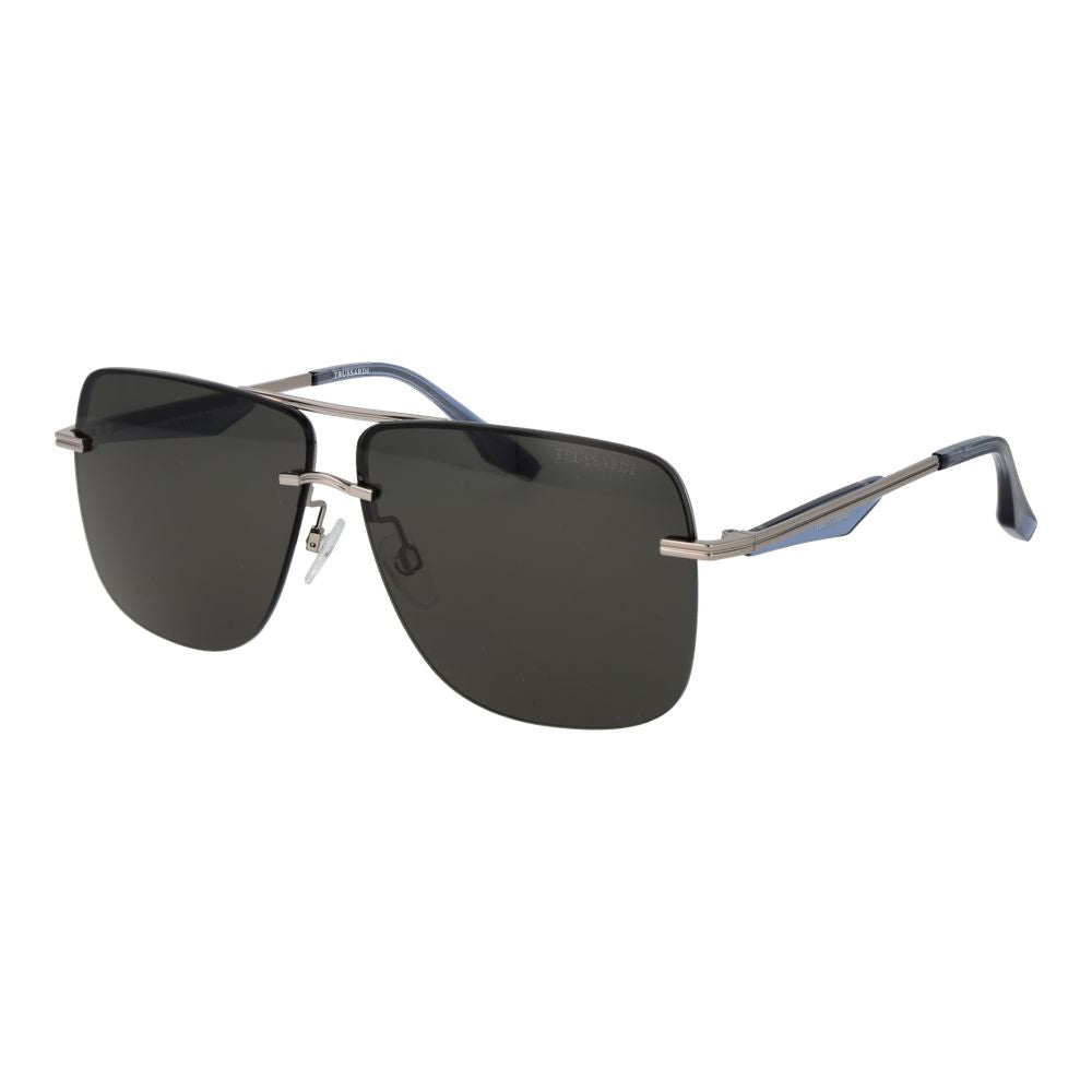 Trussardi Silver Metal Sunglasses Trussardi