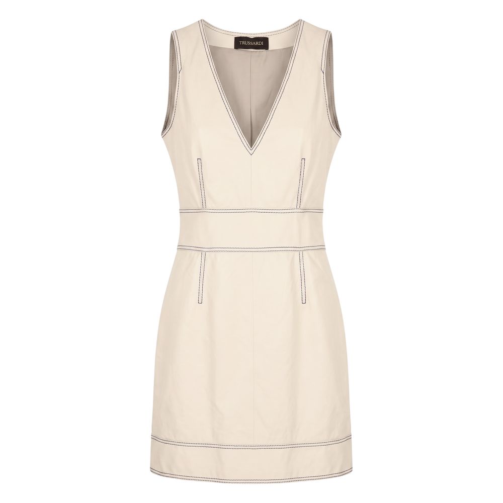 Trussardi Beige Lamb Women Dress Trussardi