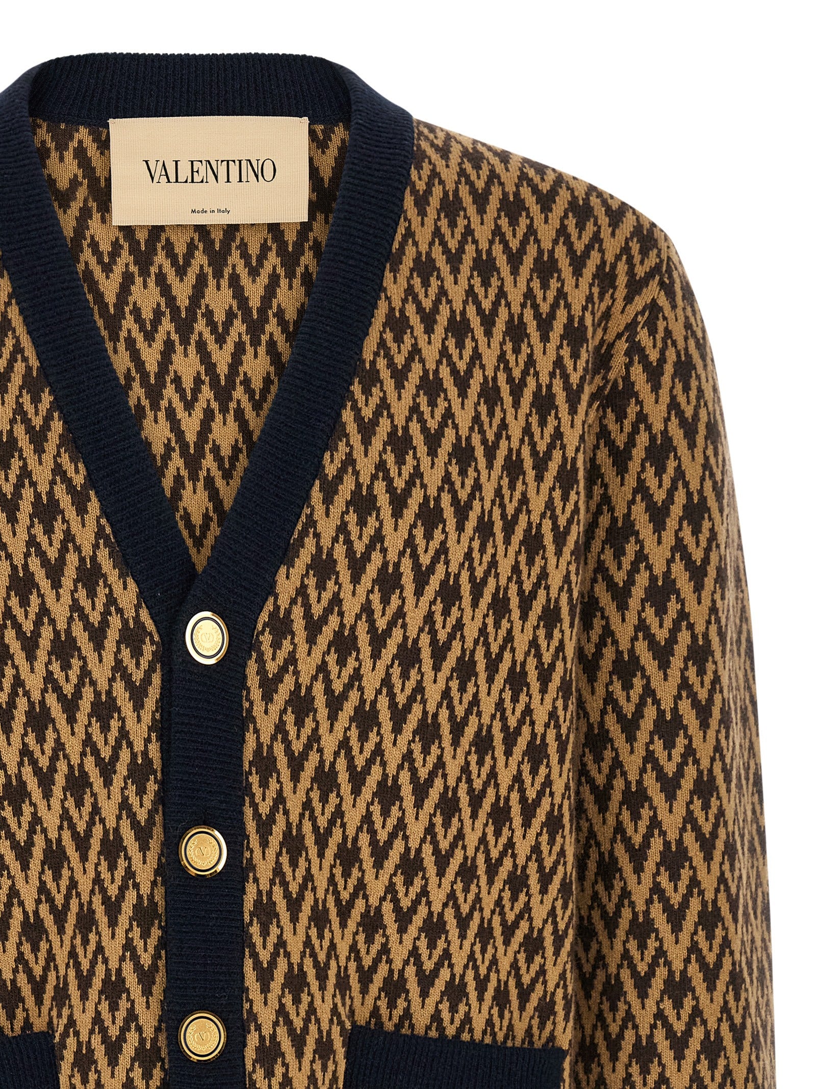 Valentino Garavani Multicolor Cashmere Cardigan Valentino Garavani