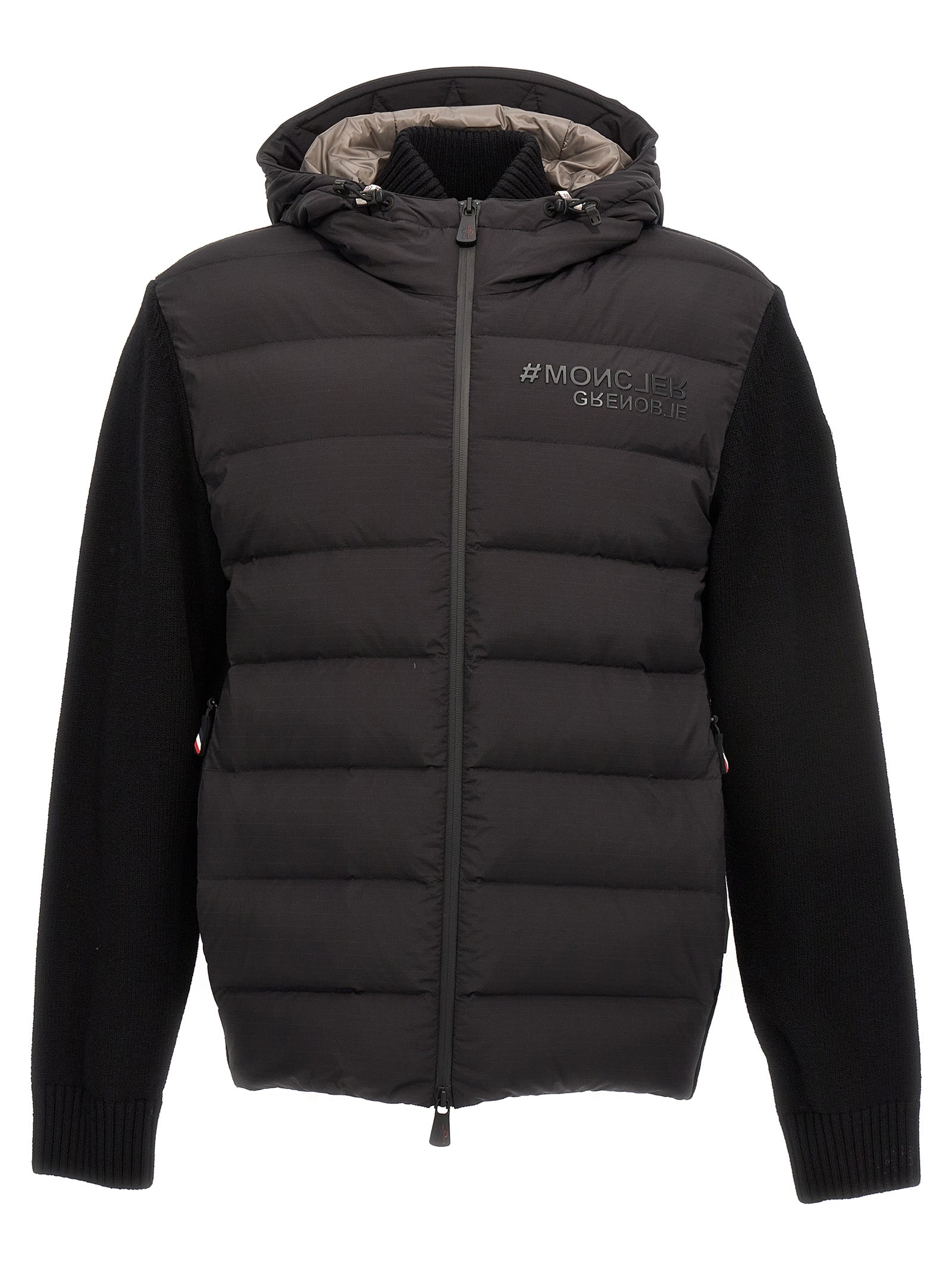 Moncler Grenoble Black Polyamide Cardigan Moncler Grenoble