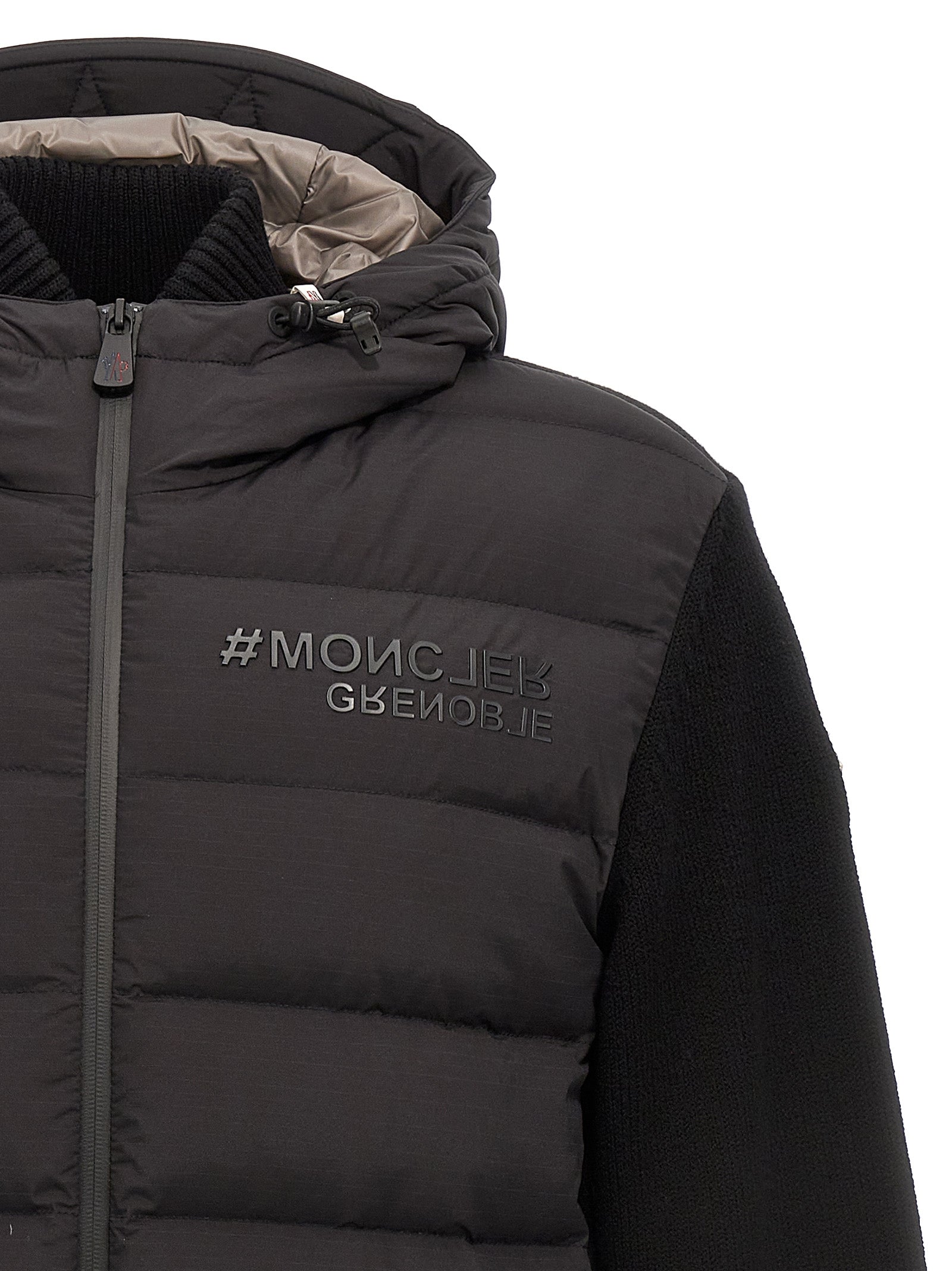 Moncler Grenoble Black Polyamide Cardigan Moncler Grenoble