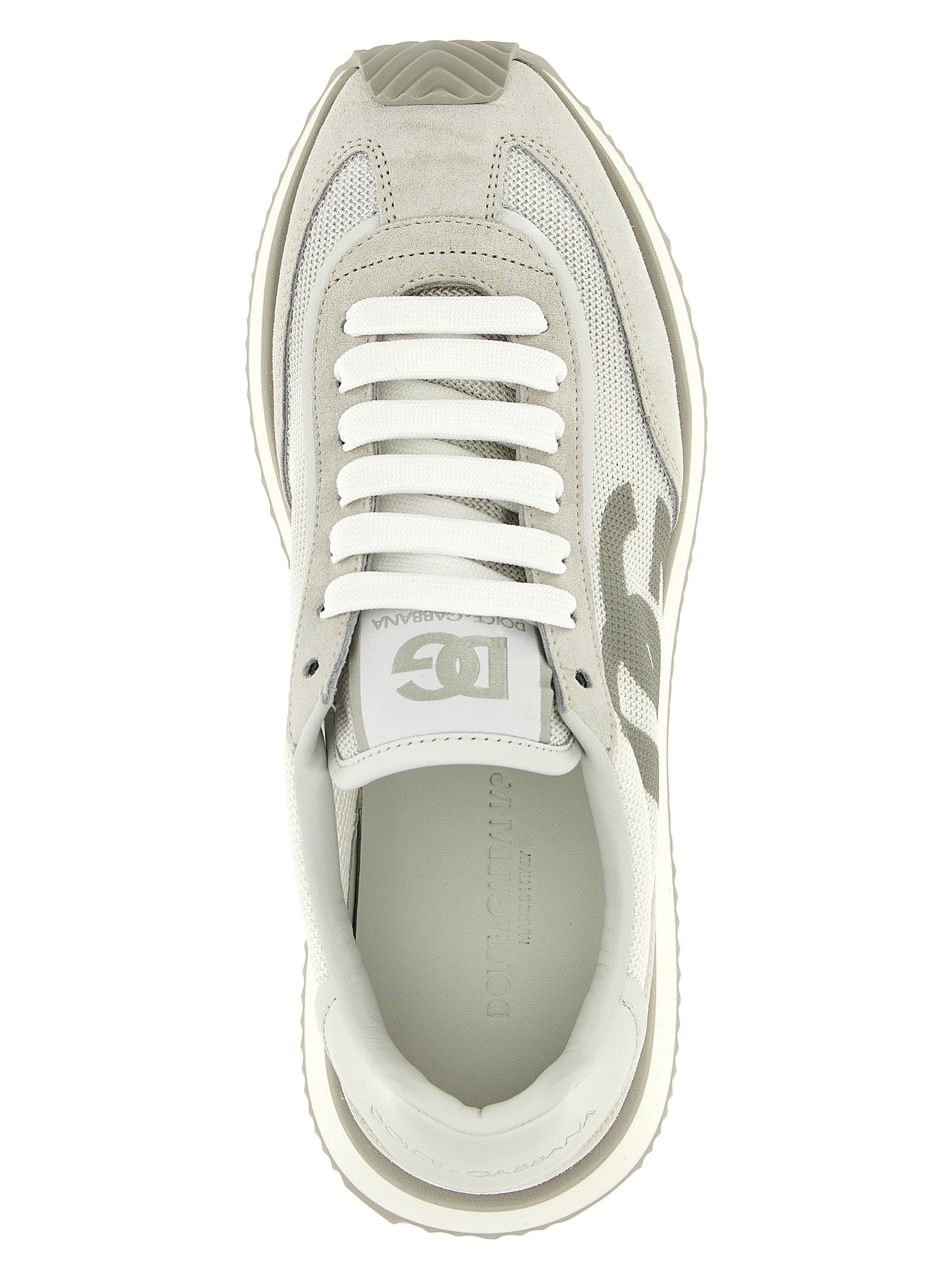 Dolce & Gabbana Gray Calfskin Low Top Sneakers Dolce & Gabbana