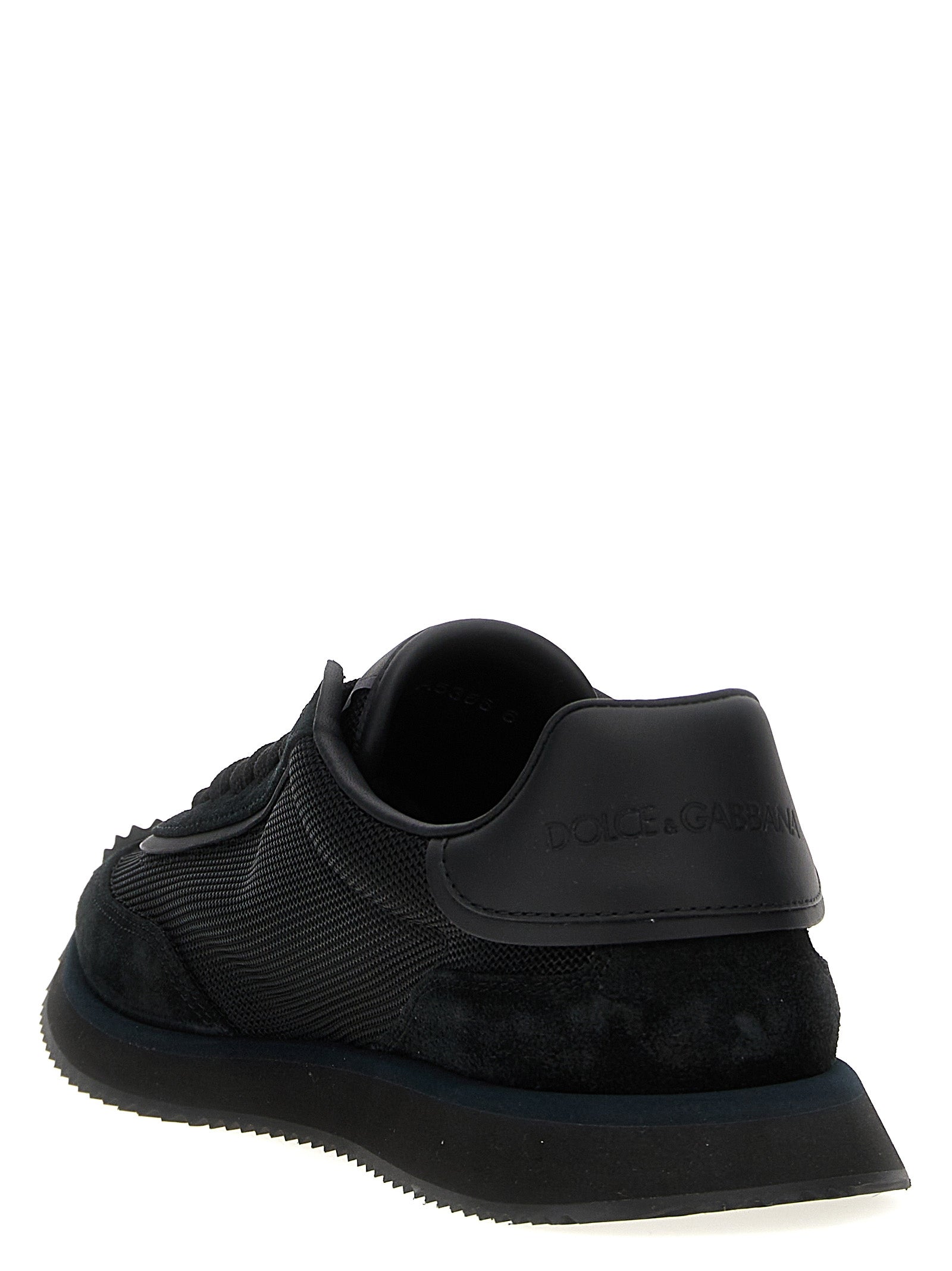 Dolce & Gabbana Black Calfskin Athletic Sneakers Dolce & Gabbana