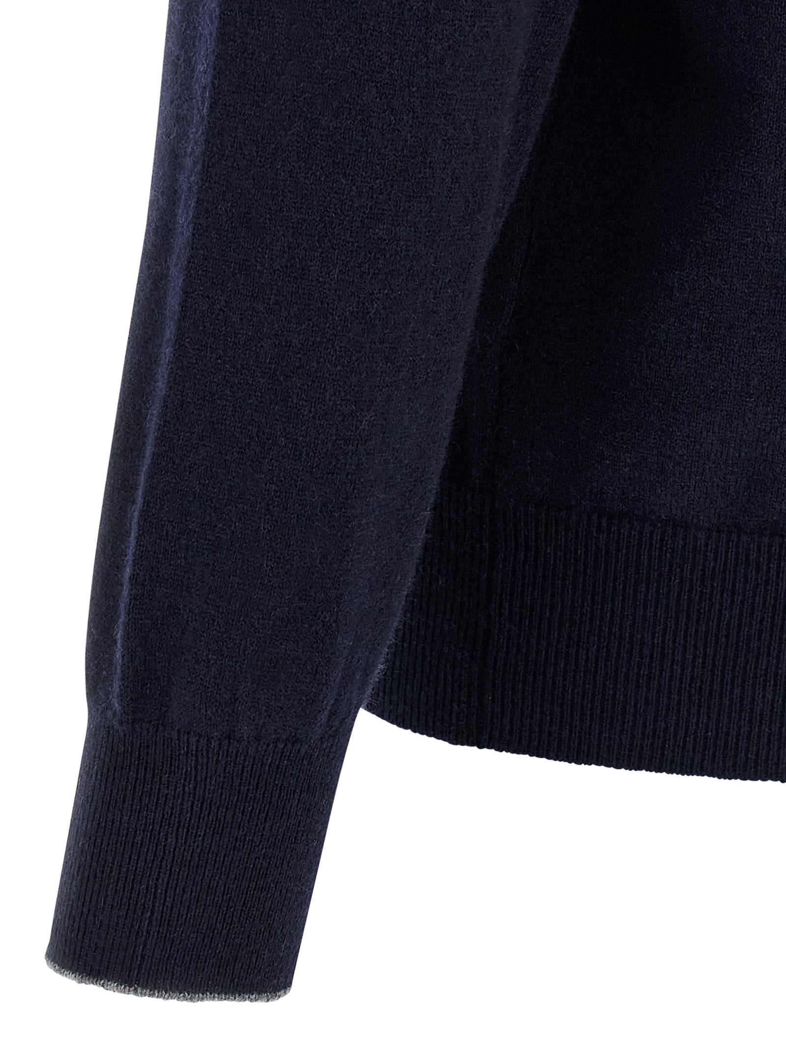 Brunello Cucinelli Blue Cashmere Polo Shirt Brunello Cucinelli