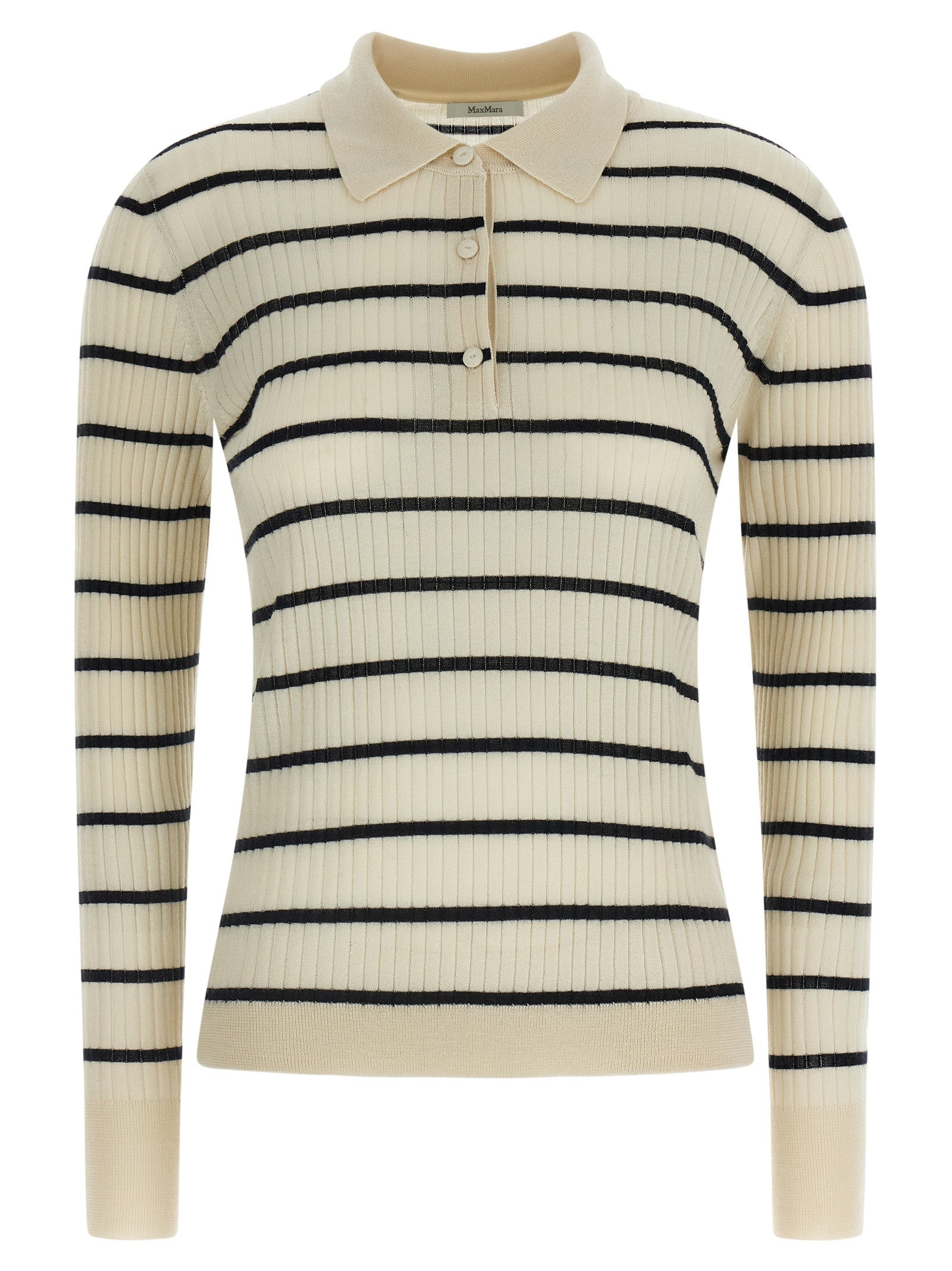 Max Mara Blue Cashmere Polo Shirt Max Mara