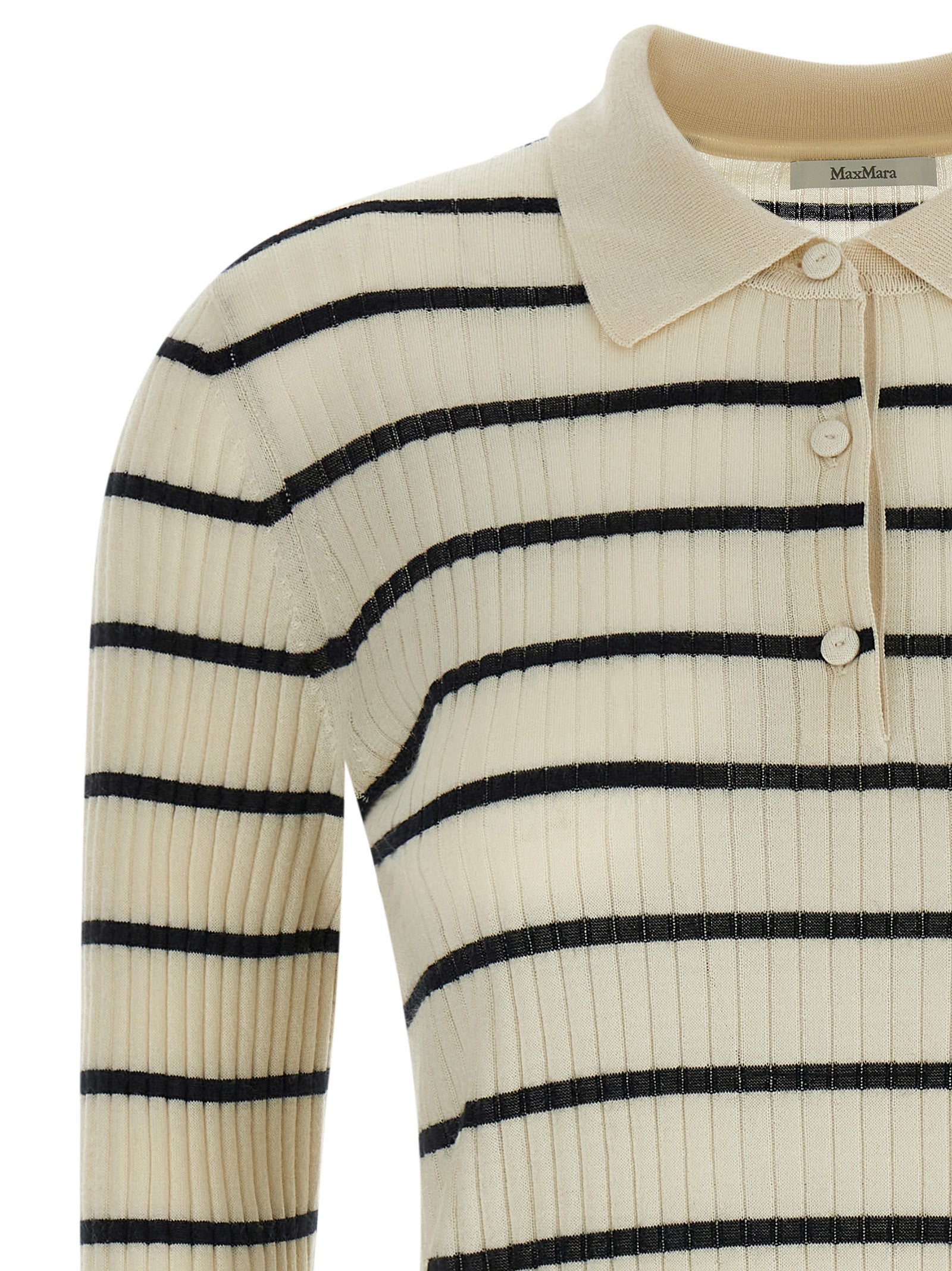 Max Mara Blue Cashmere Polo Shirt Max Mara