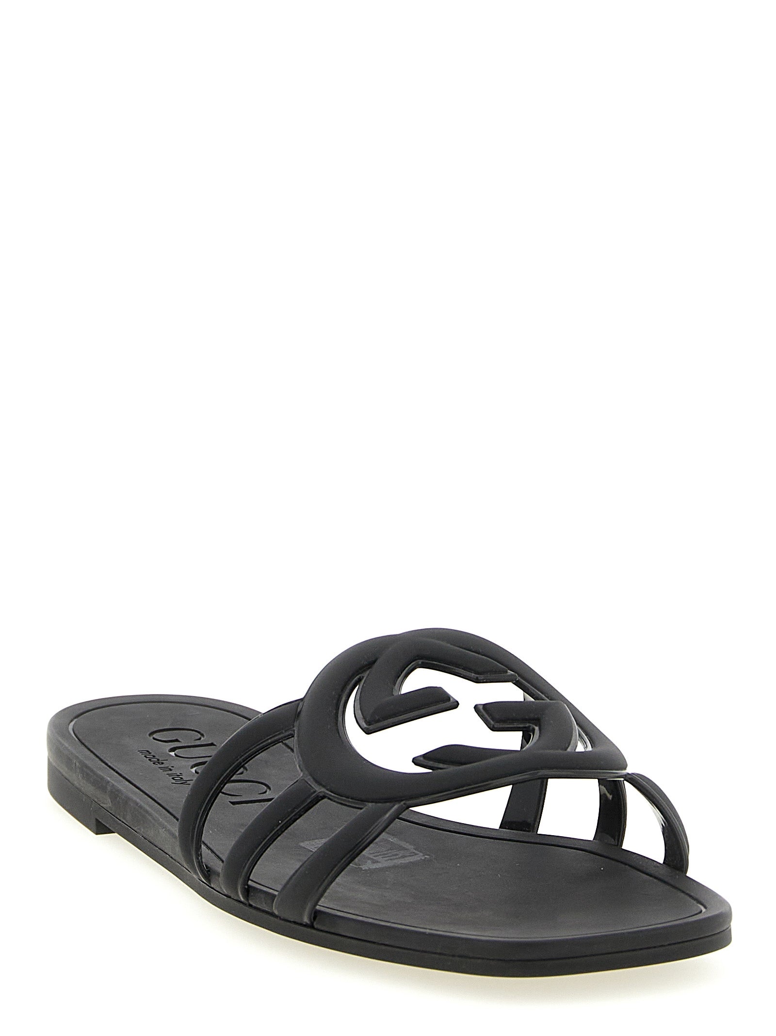 Gucci Black Rubber Slides Gucci