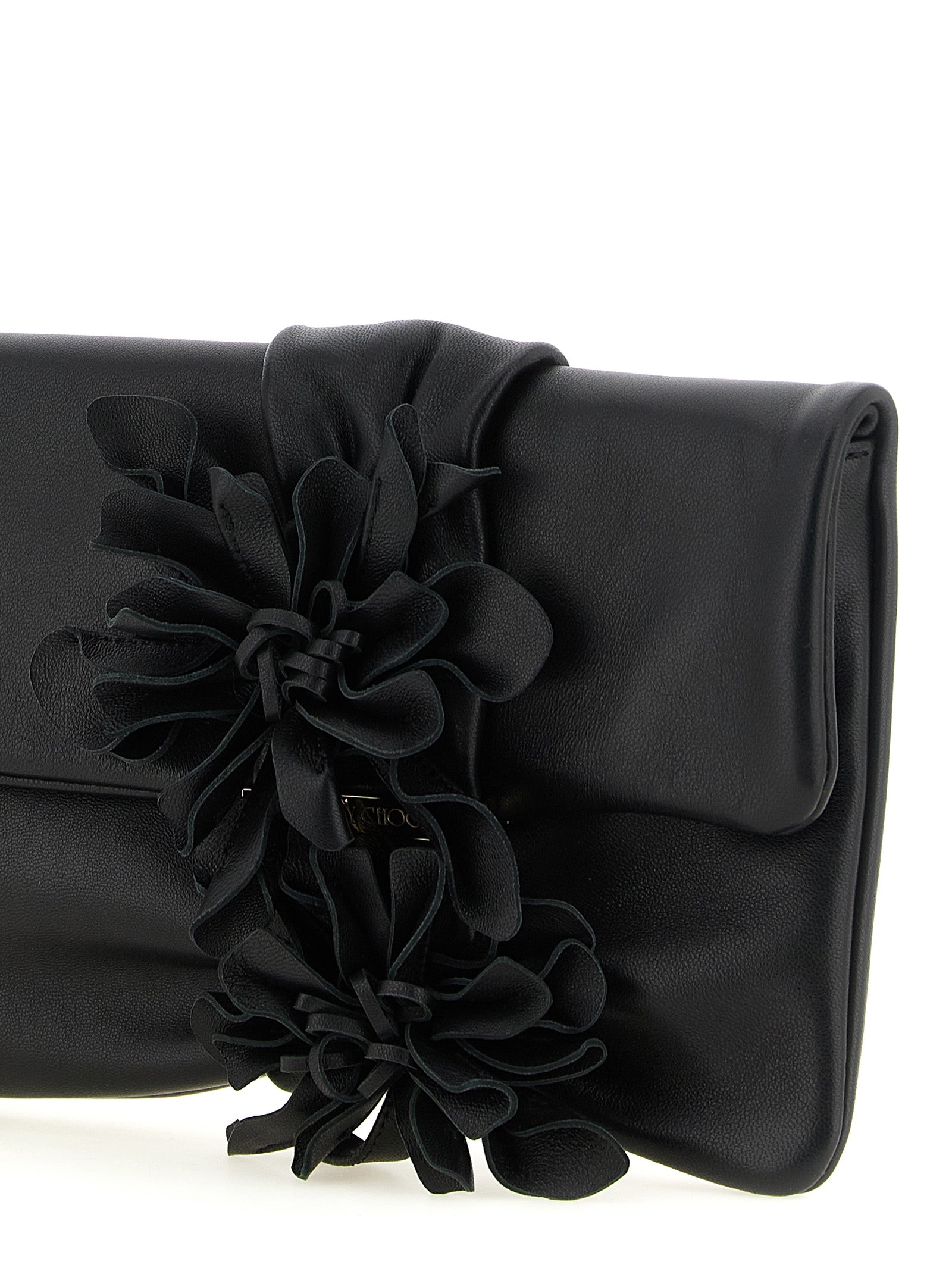 Jimmy Choo Black Lamb Leather Clutch Bag Jimmy Choo
