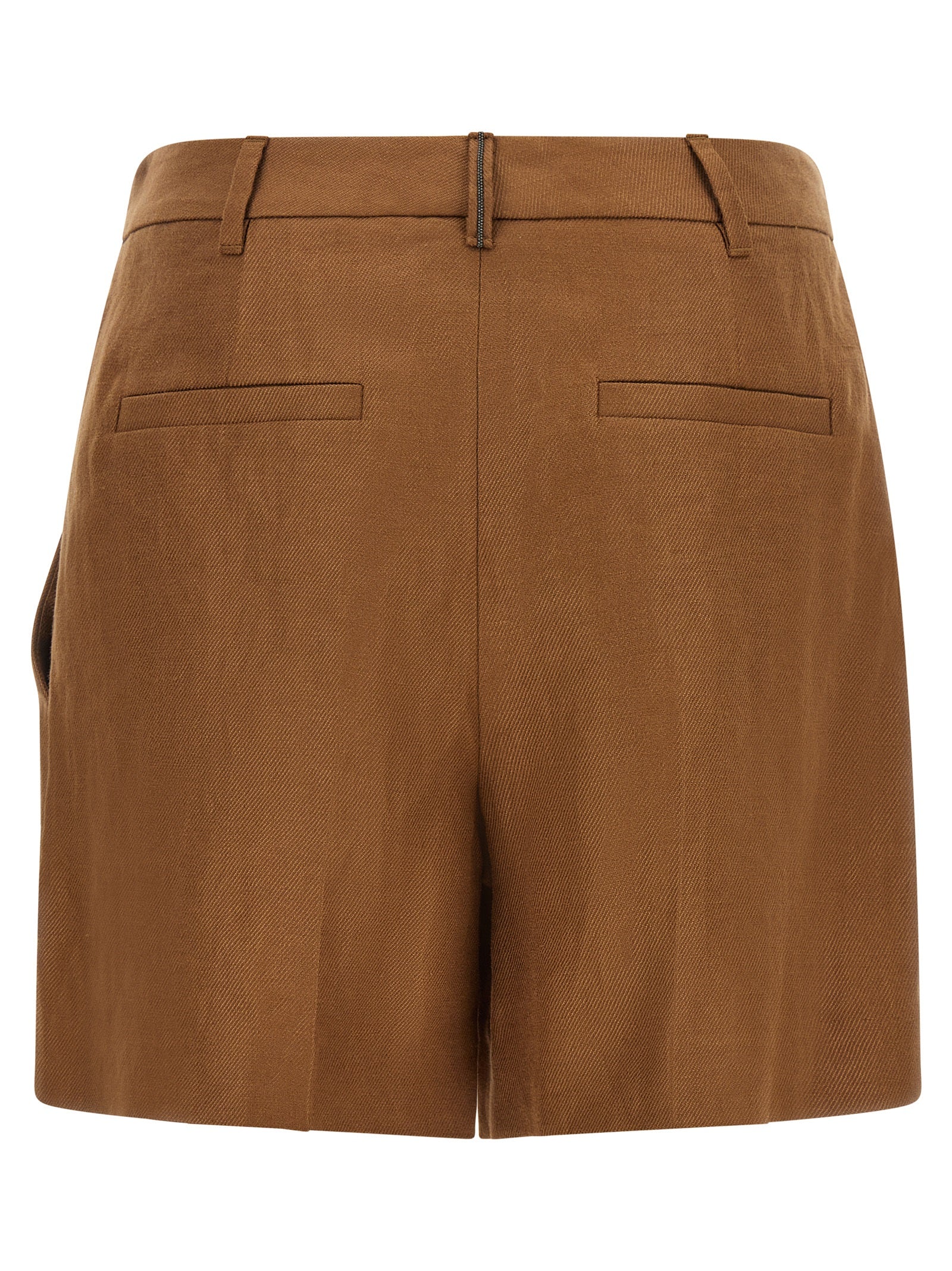 Brunello Cucinelli Brown Linen Bermuda Shorts Brunello Cucinelli