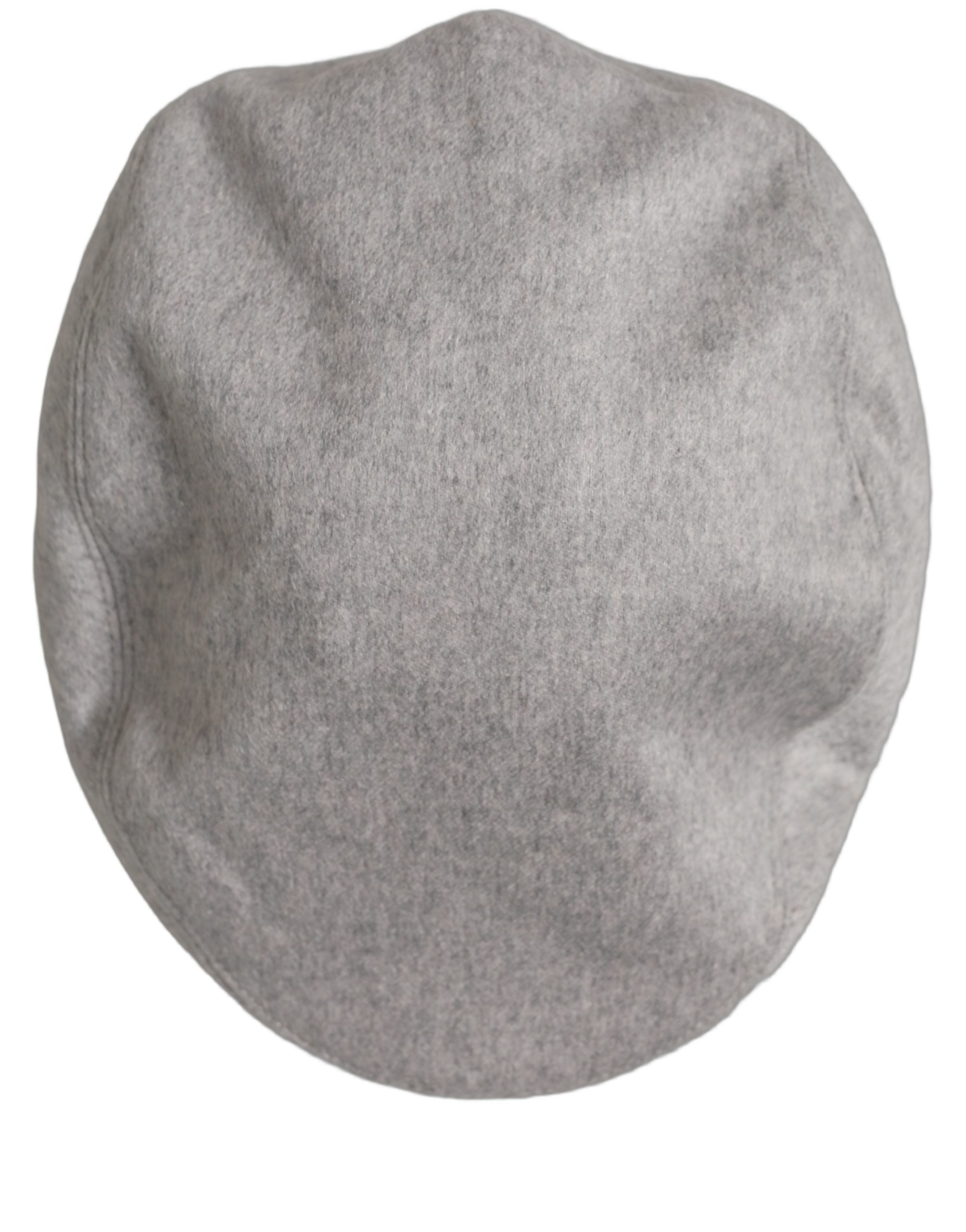 Dolce & Gabbana Men Light Grey Cashmere Newsboy Cabbie Cap Hat Dolce & Gabbana
