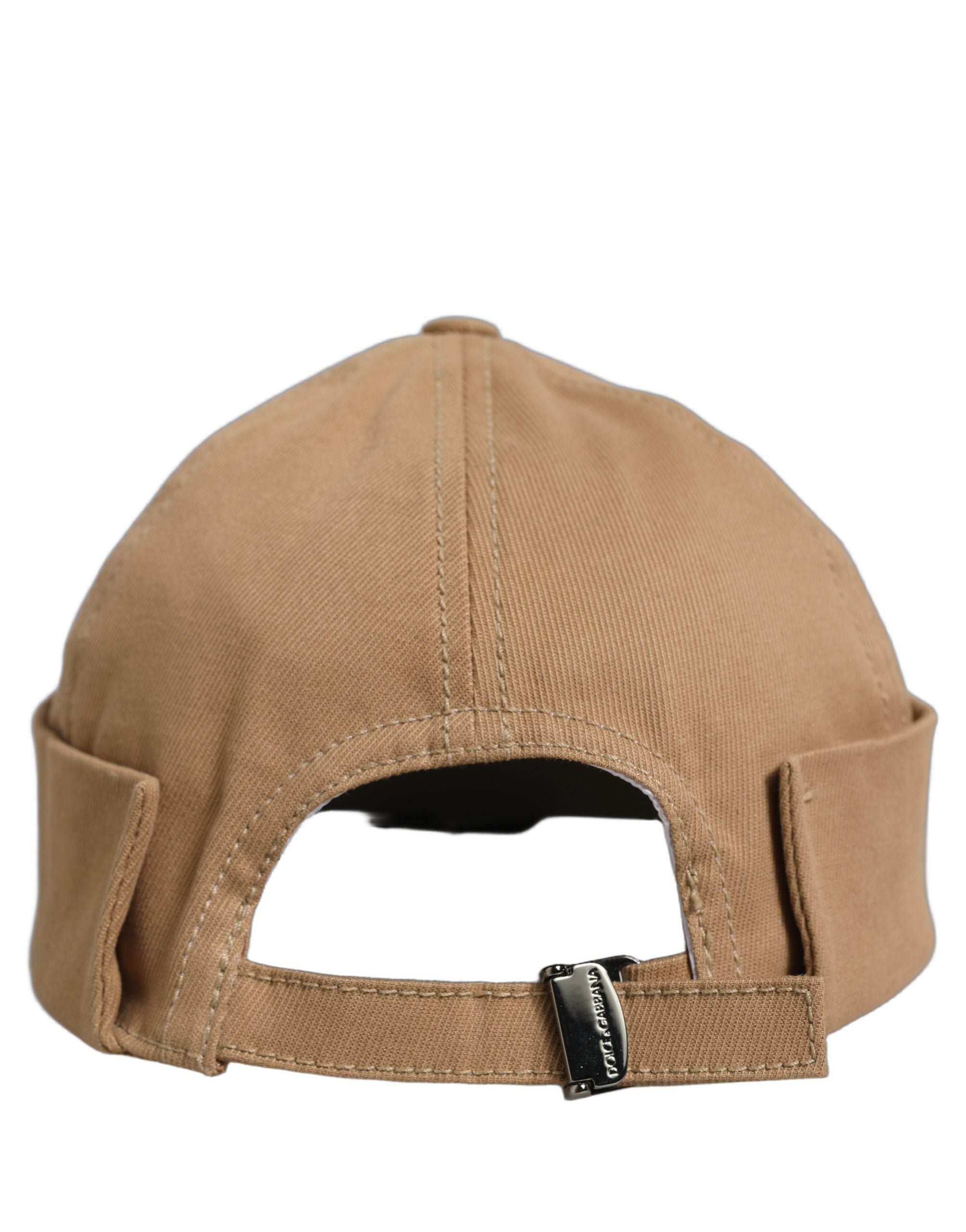Dolce & Gabbana Men Khaki Cotton Docker Capello Brimless Hat Dolce & Gabbana