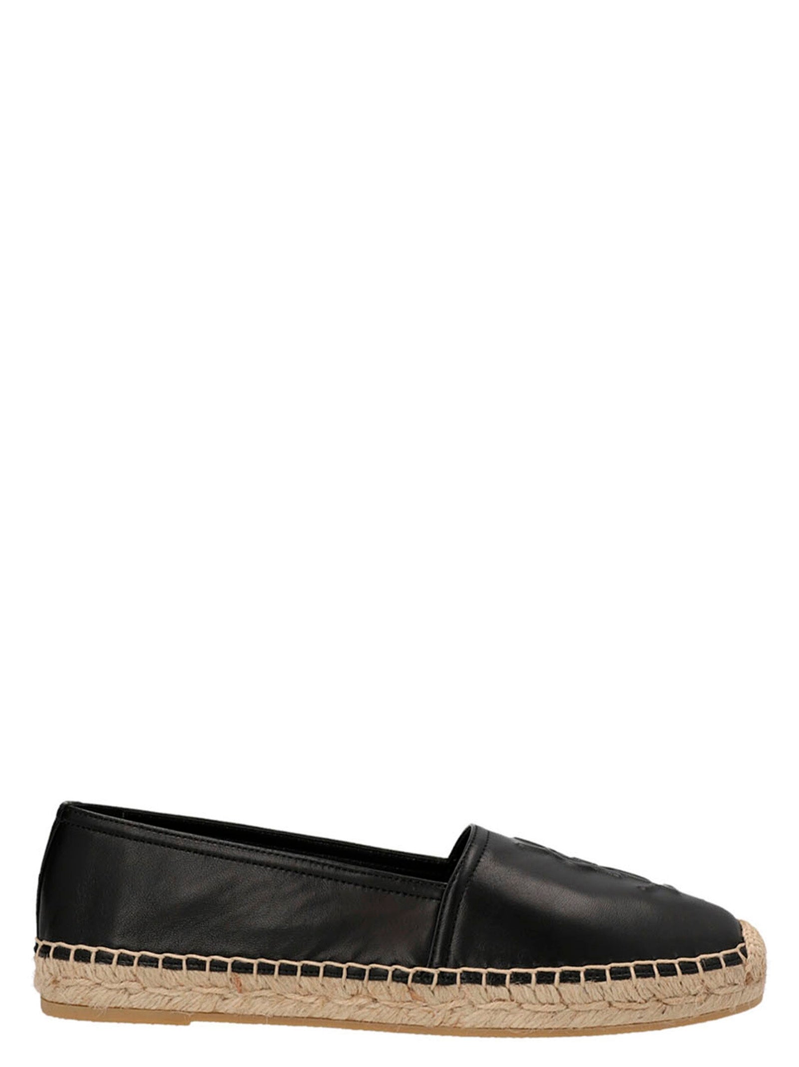 Saint Laurent Black Lamb Leather Espadrilles Saint Laurent