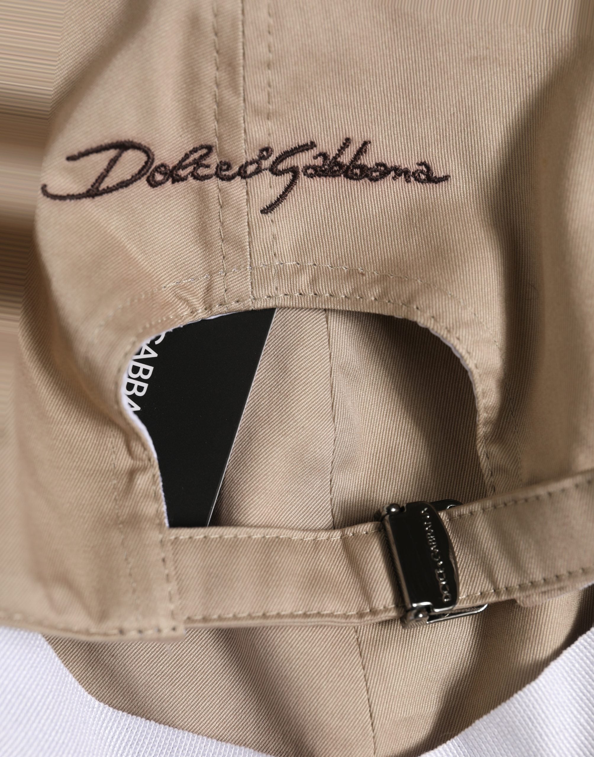 Dolce & Gabbana Men Beige Cotton Stretch Baseball Capello Hat Dolce & Gabbana