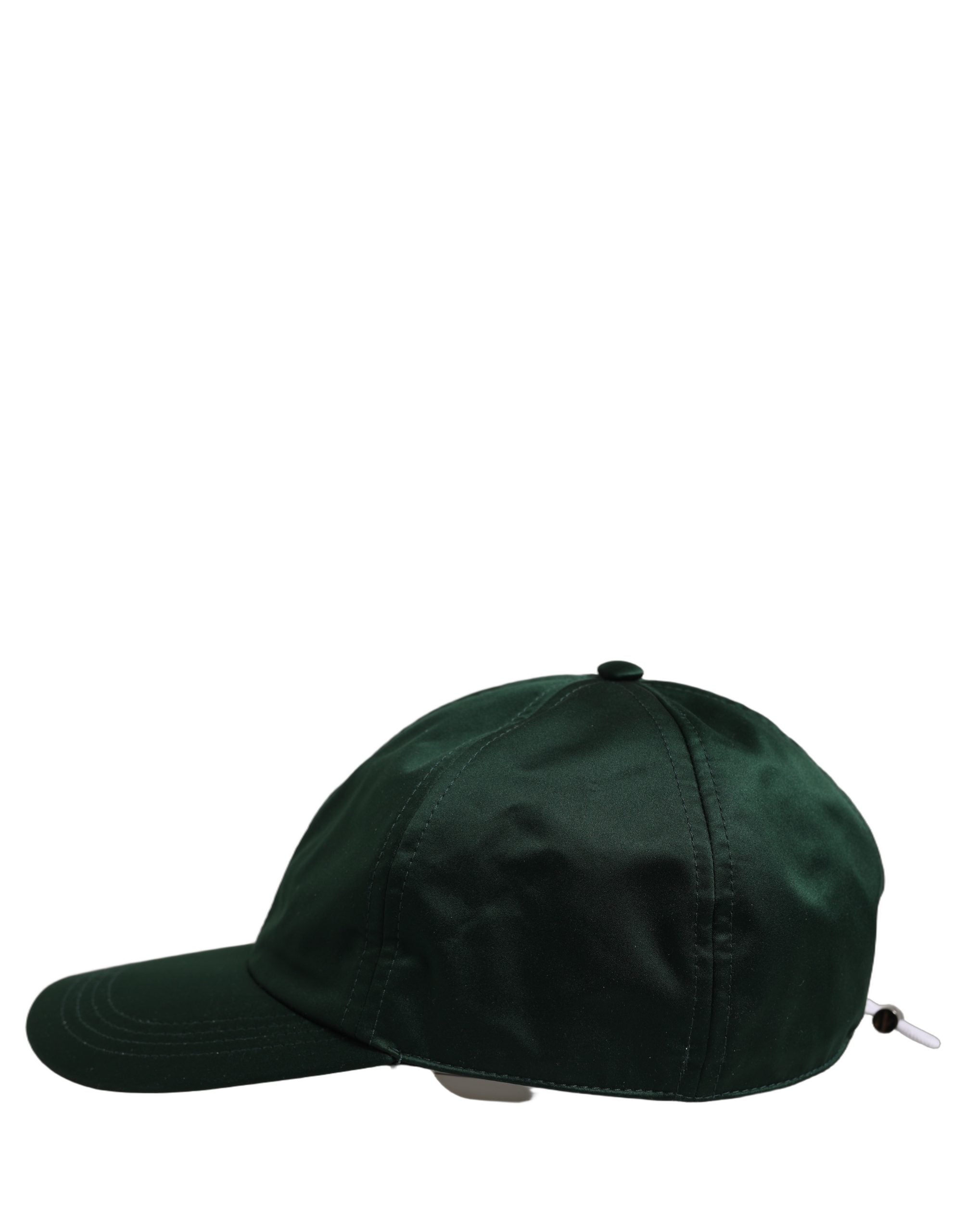 Dolce & Gabbana Men Deep Green Cotton Baseball Cap 6 Panels Hat Dolce & Gabbana