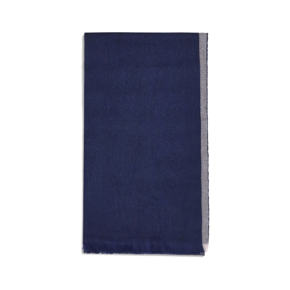 Brunello Cucinelli Blue Cashmere Scarf Brunello Cucinelli