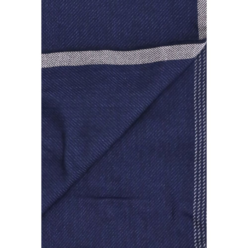 Brunello Cucinelli Blue Cashmere Scarf Brunello Cucinelli
