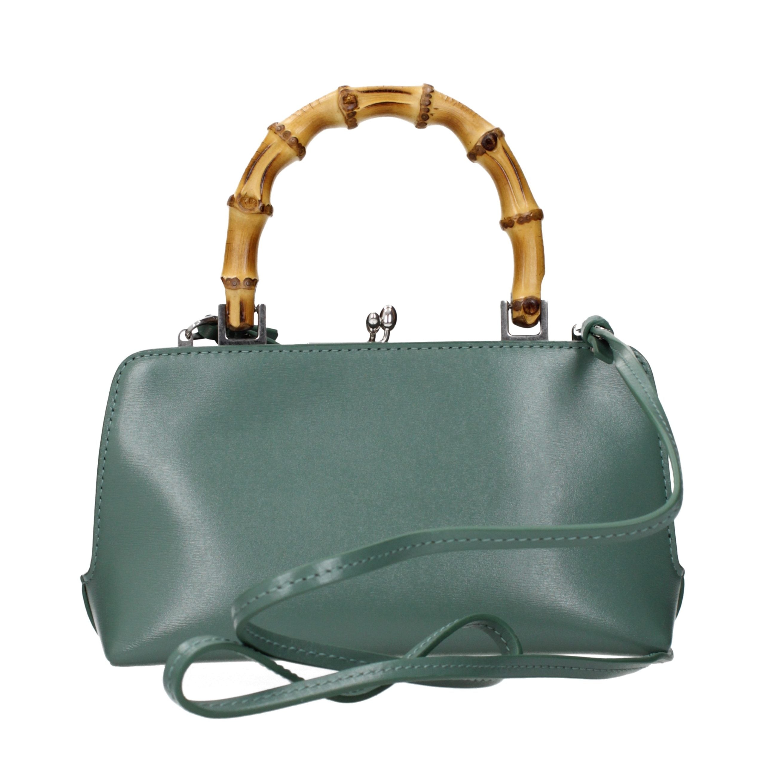 Jil Sander Green Leather Handbag Jil Sander