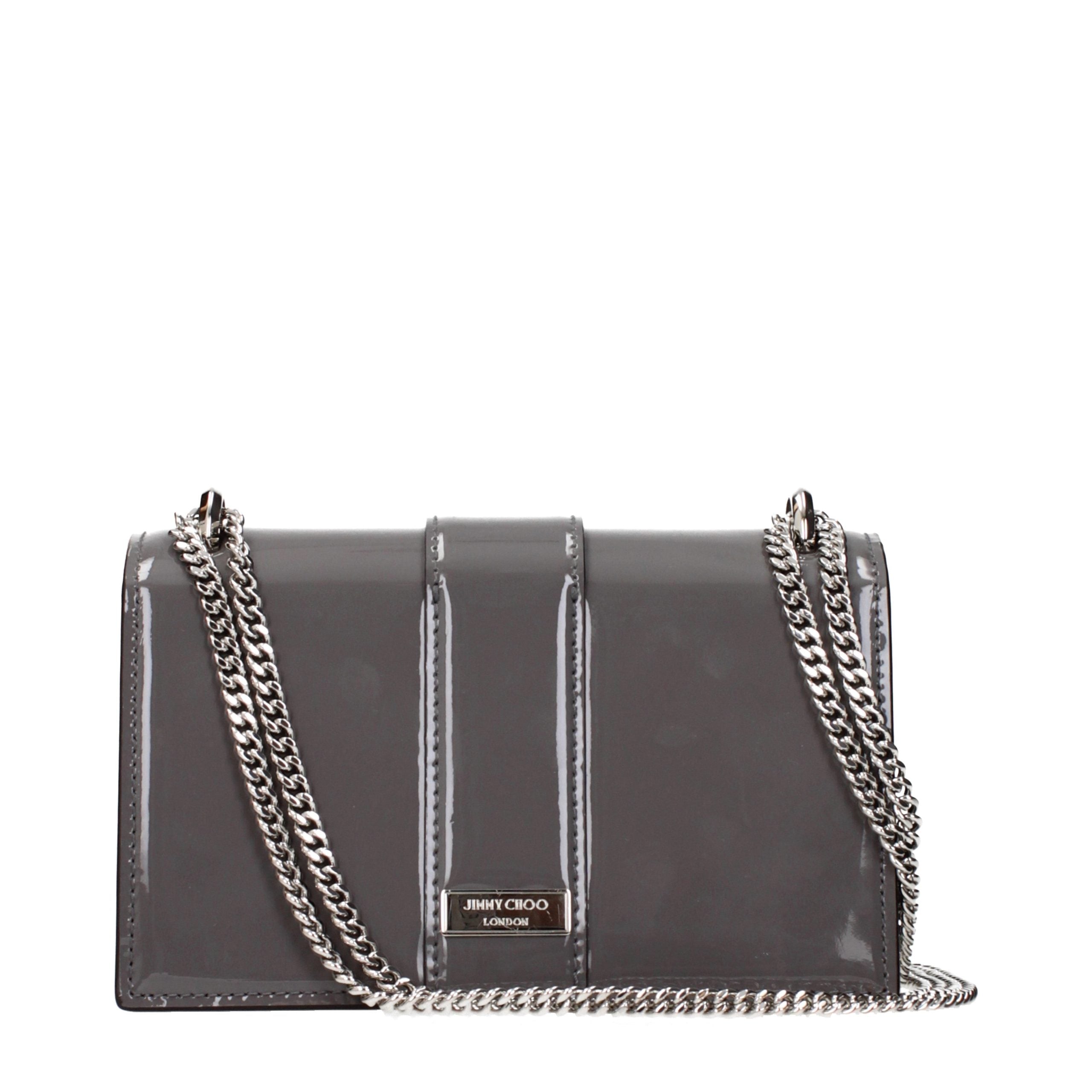 Jimmy Choo Gray Leather Shoulder Bag Jimmy Choo