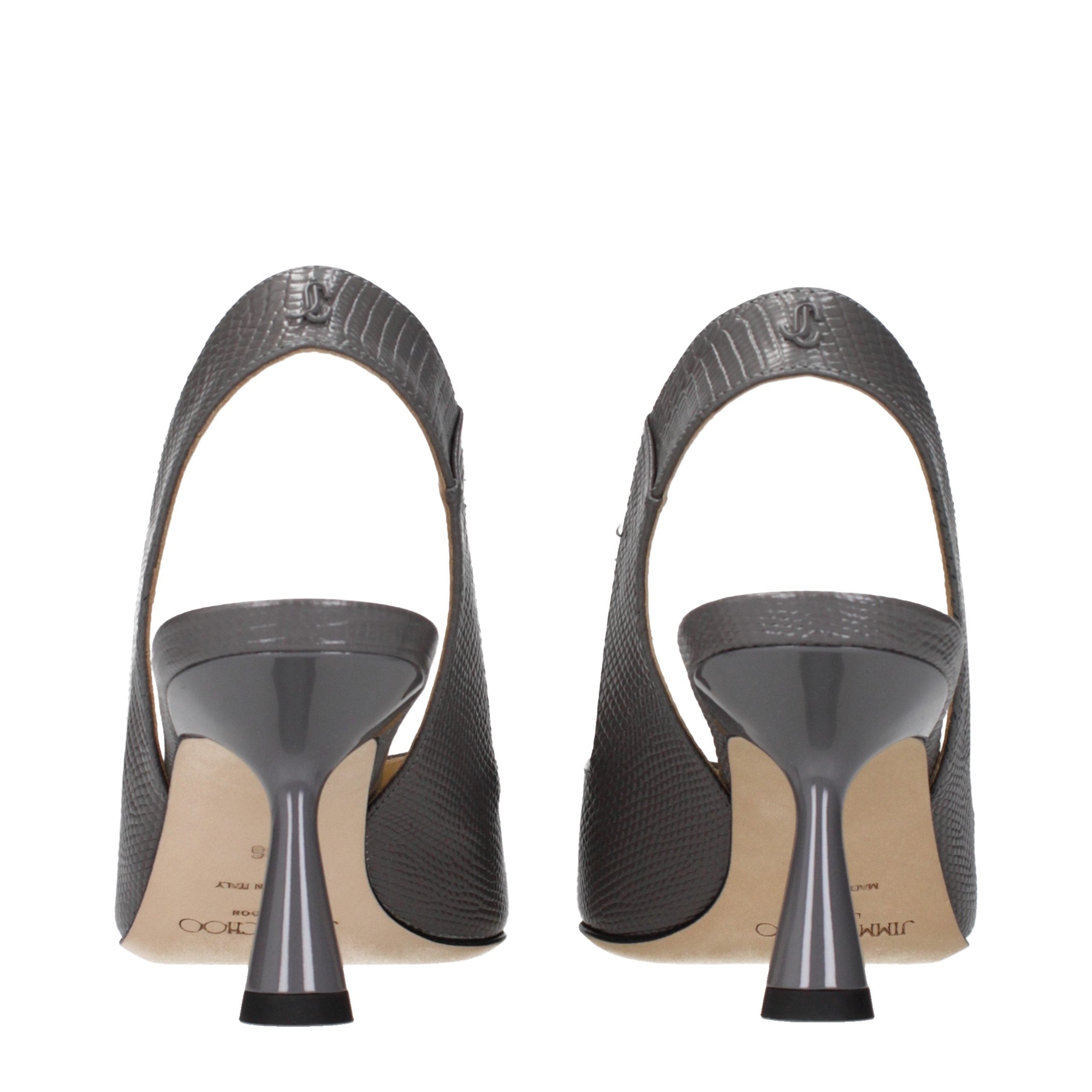 Jimmy Choo Gray Leather High Heel Pumps Jimmy Choo
