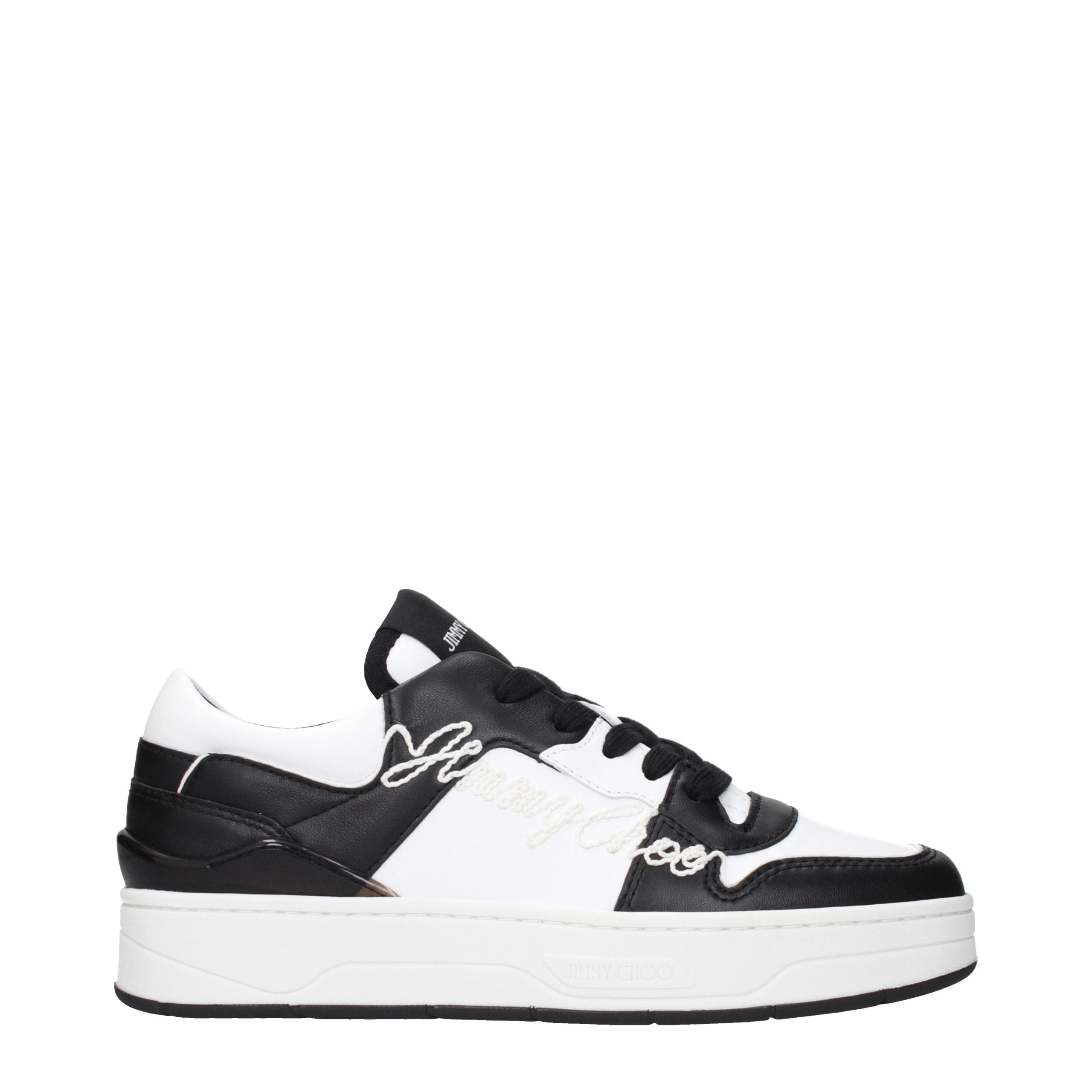 Jimmy Choo Black Leather Low Top Sneakers Jimmy Choo