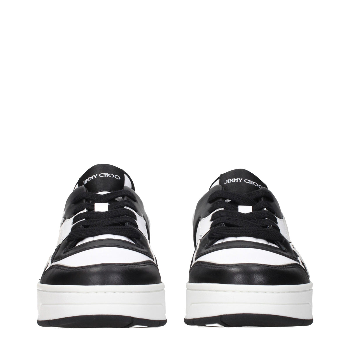 Jimmy Choo Black Leather Low Top Sneakers Jimmy Choo