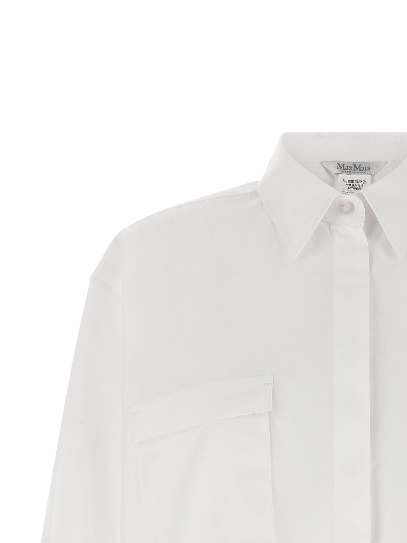 Max Mara White Cotton Blouse Max Mara