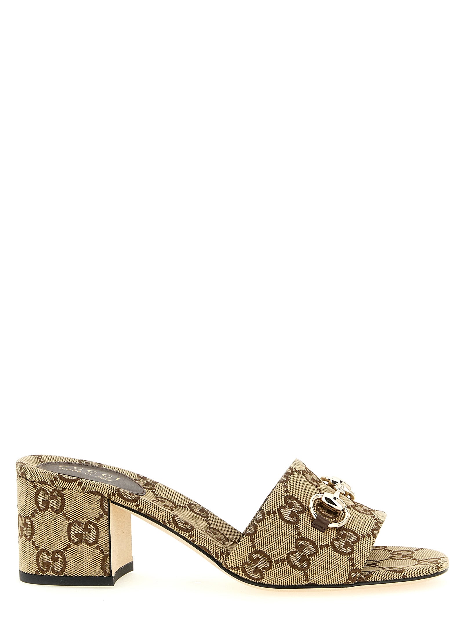 Gucci Beige Cotton Slides Gucci
