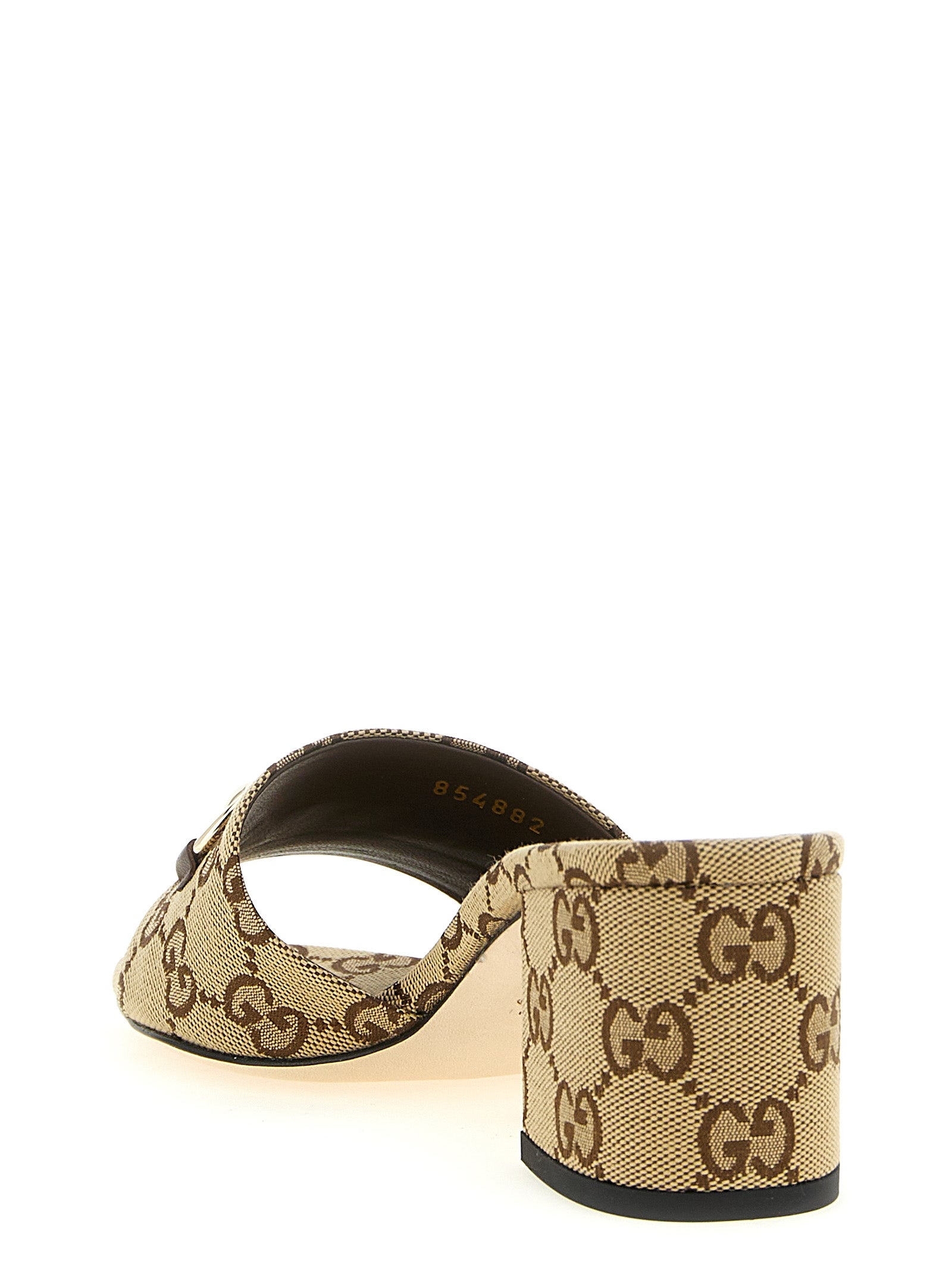 Gucci Beige Cotton Slides Gucci
