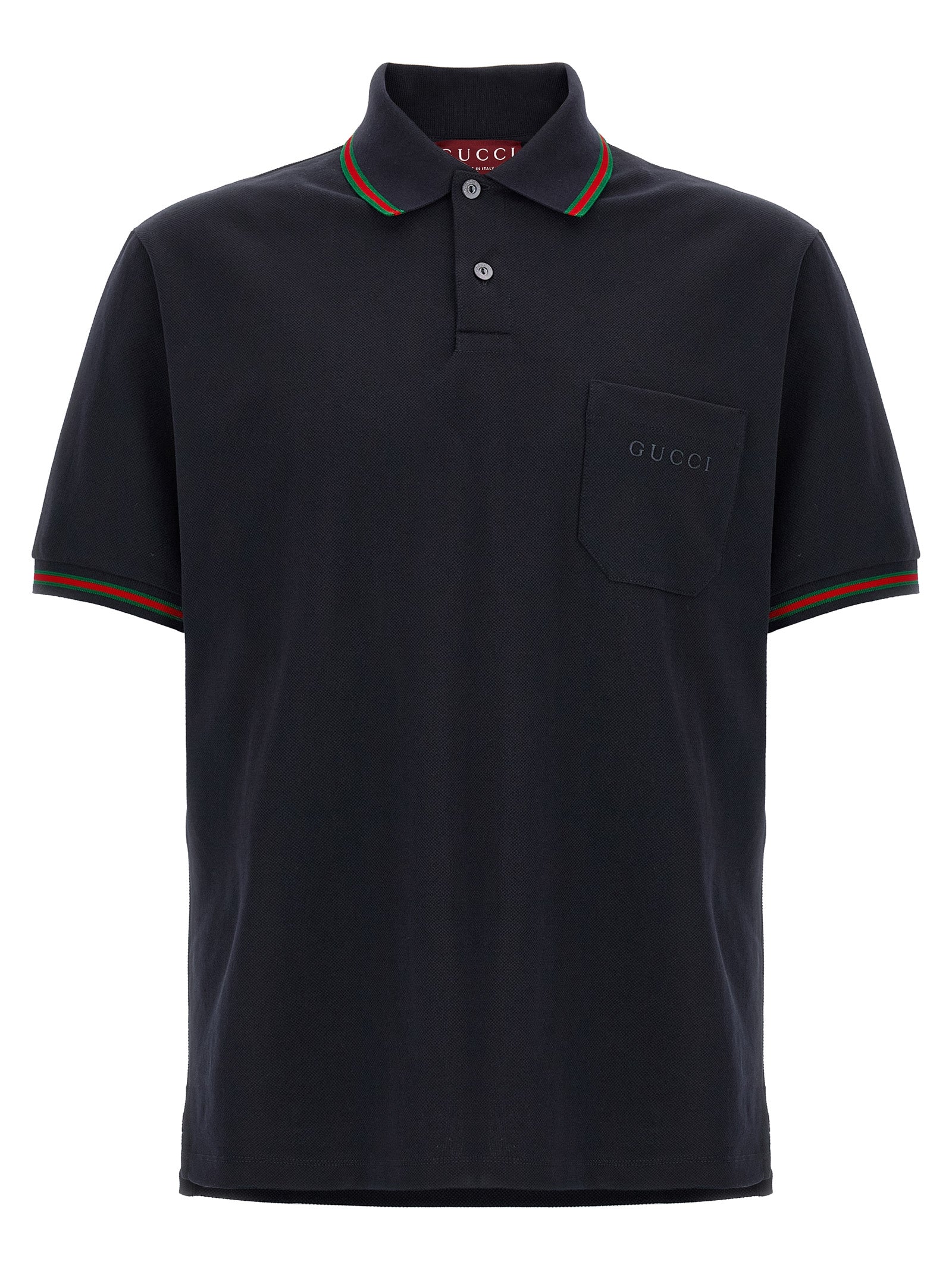 Gucci Blue Cotton Polo Shirt Gucci