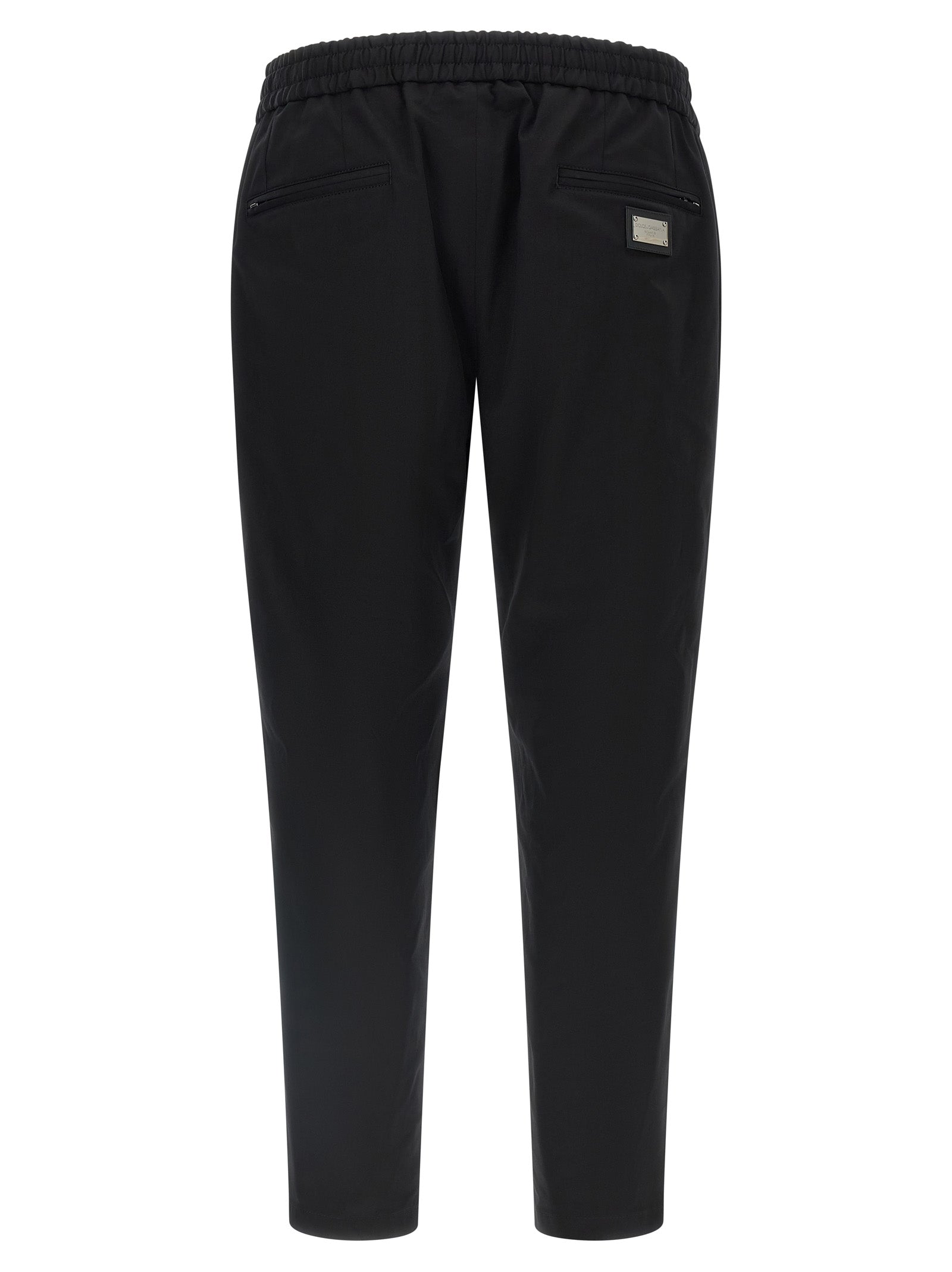 Dolce & Gabbana Black Cotton Casual Pants Dolce & Gabbana