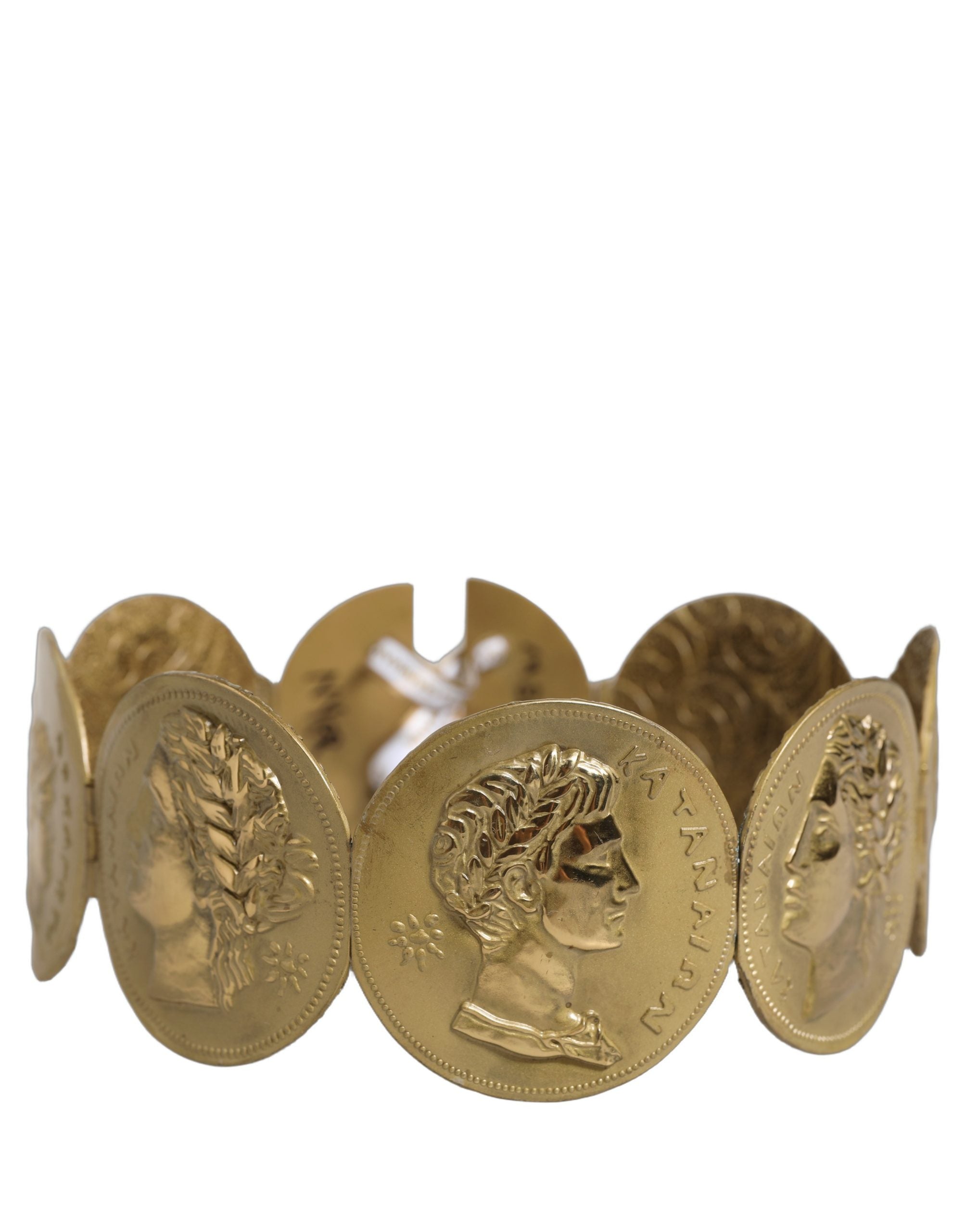 Dolce & Gabbana Gold Tone Brass Coin Metal Waist Cintura Belt Dolce & Gabbana