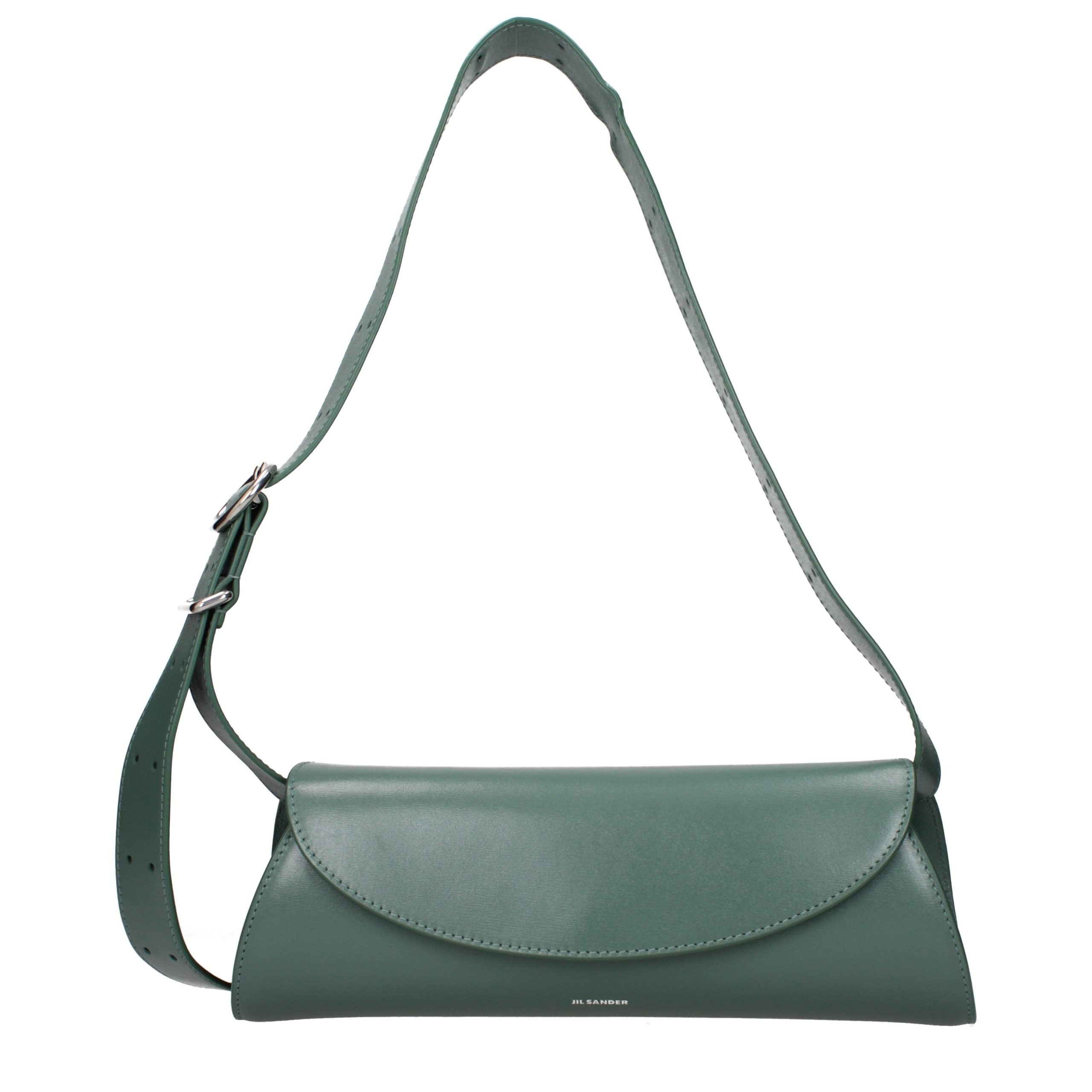 Jil Sander Green Leather Crossbody Bag Jil Sander