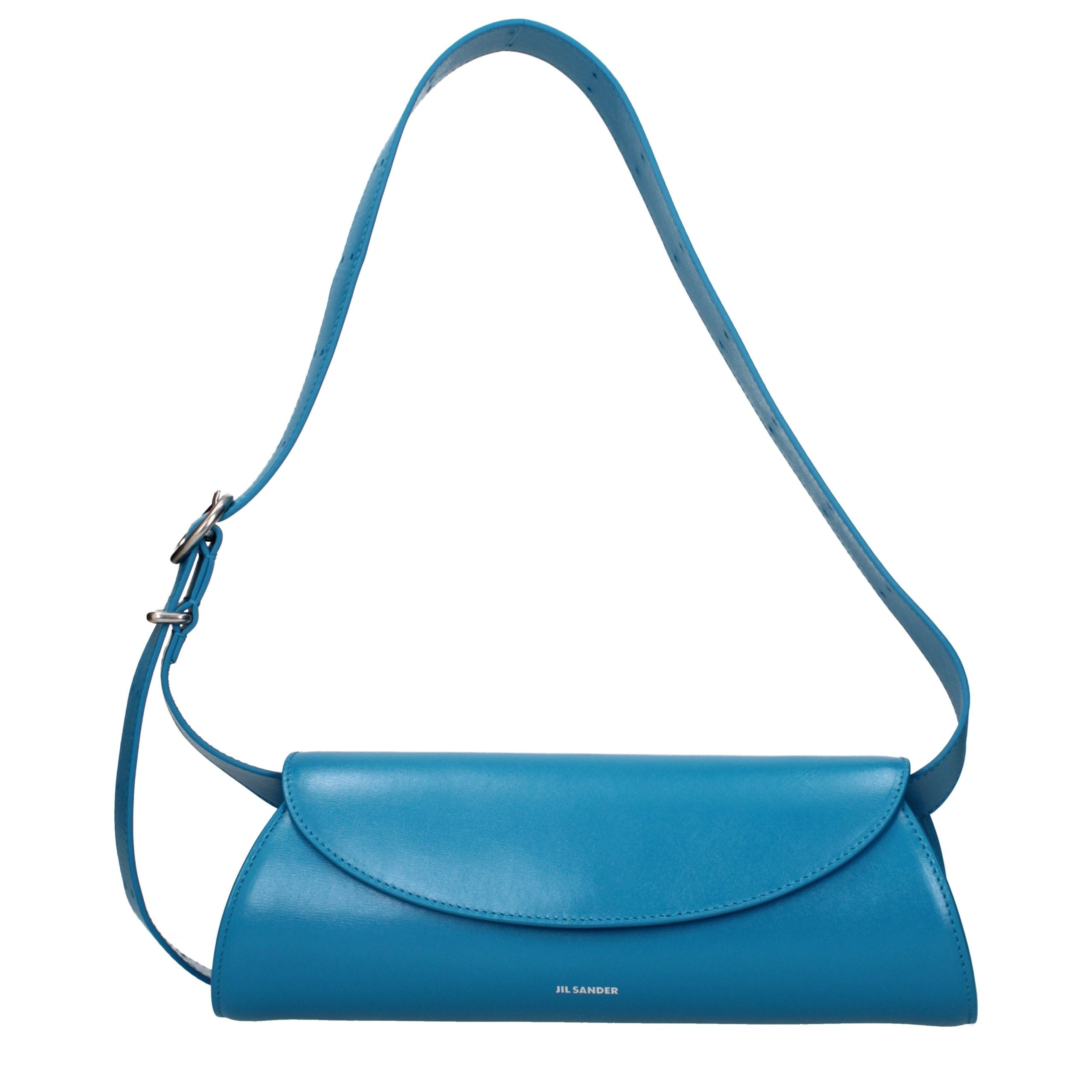 Jil Sander Blue Leather Crossbody Bag Jil Sander