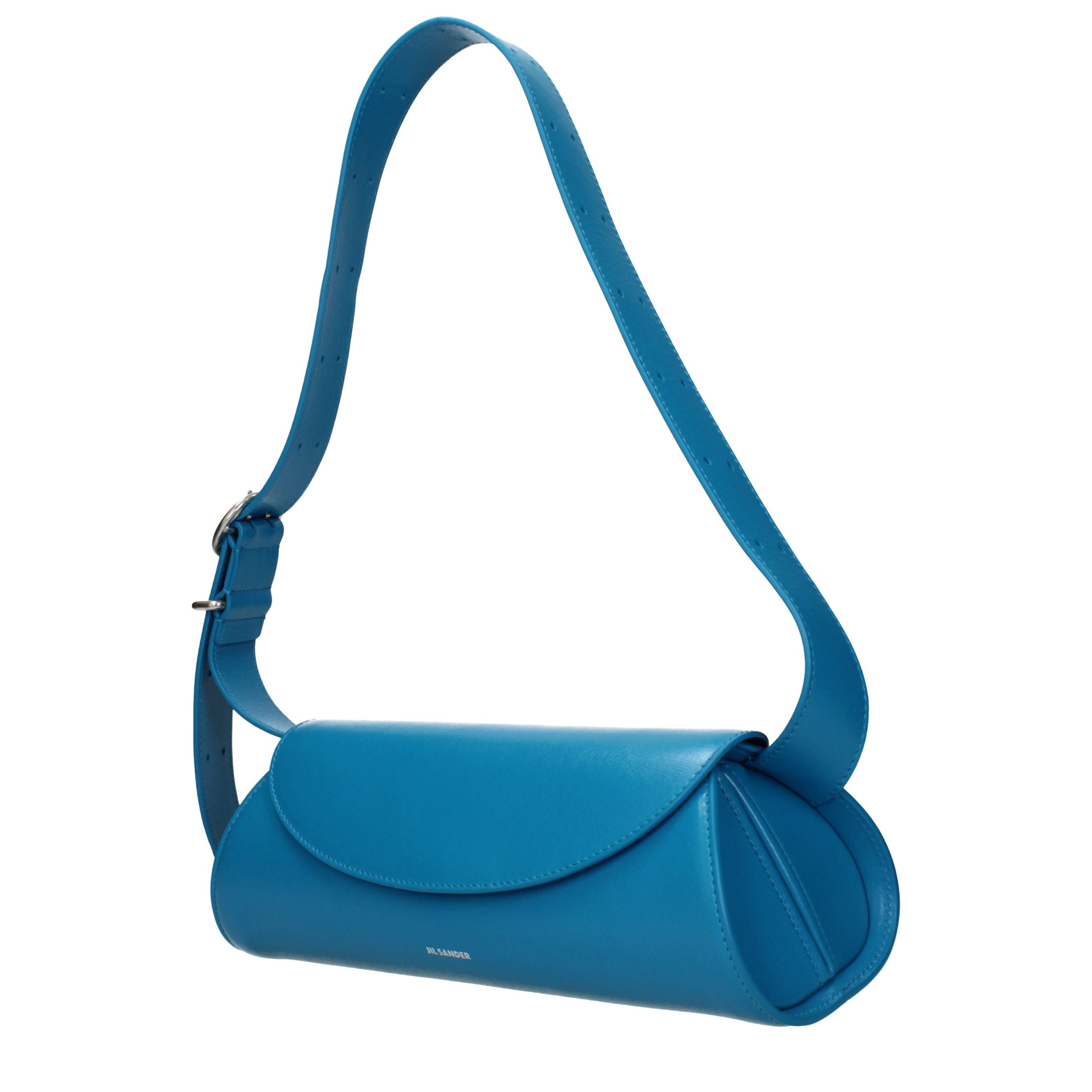 Jil Sander Blue Leather Crossbody Bag Jil Sander