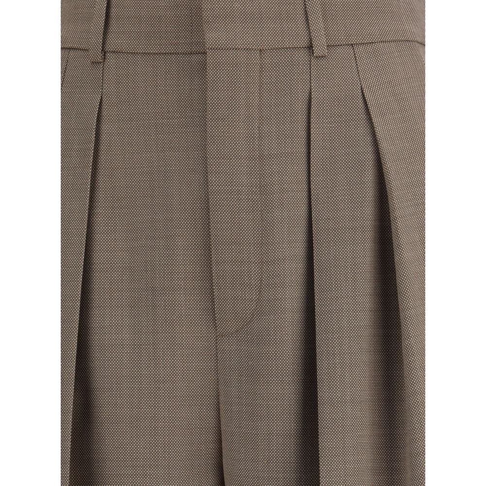 Saint Laurent Beige Wool Casual Pants Saint Laurent
