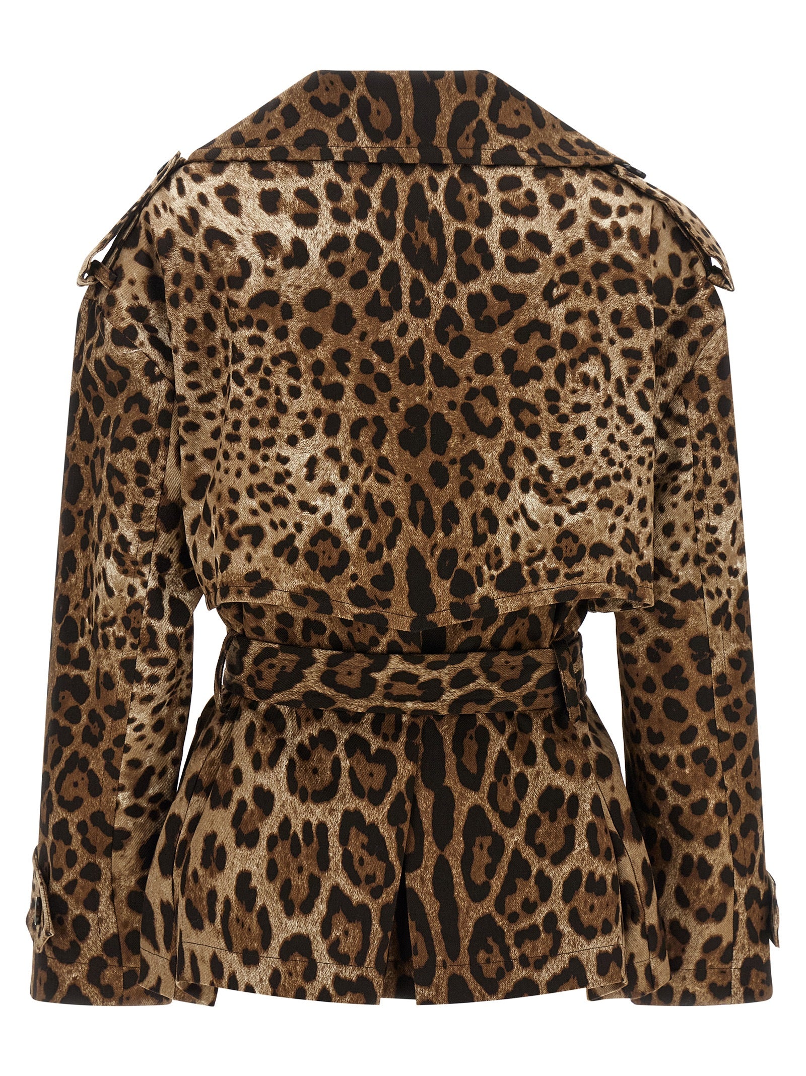 Dolce & Gabbana Brown Cotton Coat Dolce & Gabbana