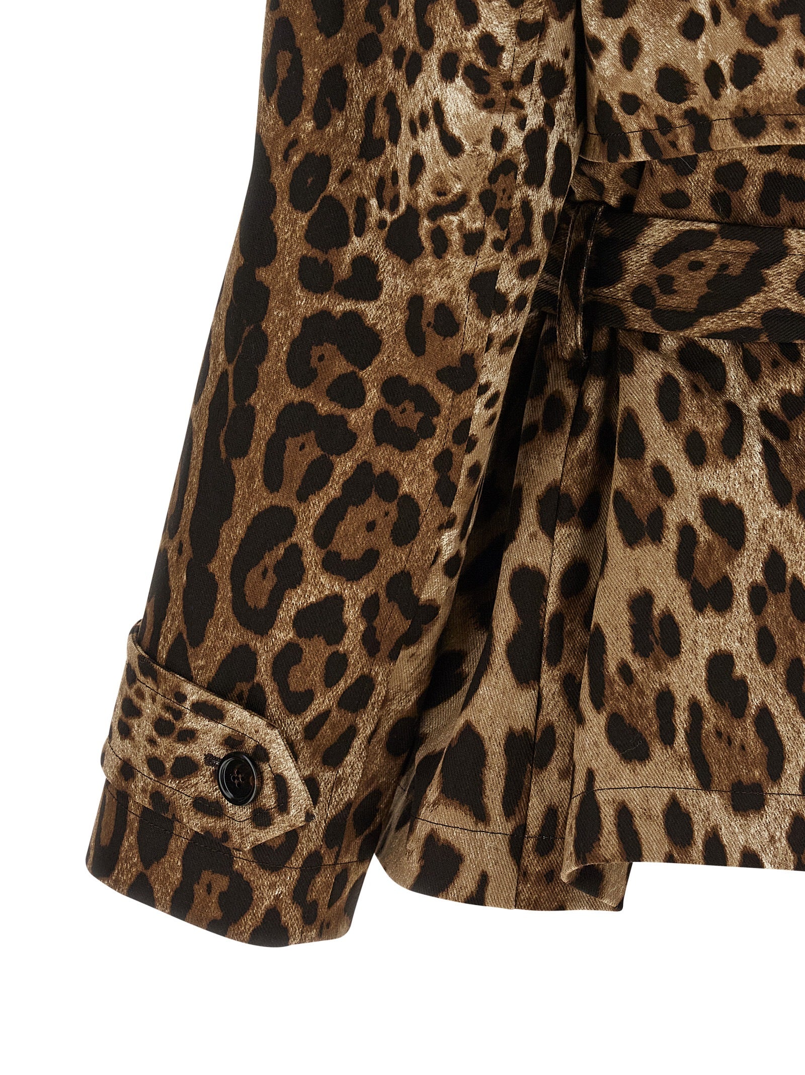 Dolce & Gabbana Brown Cotton Coat Dolce & Gabbana