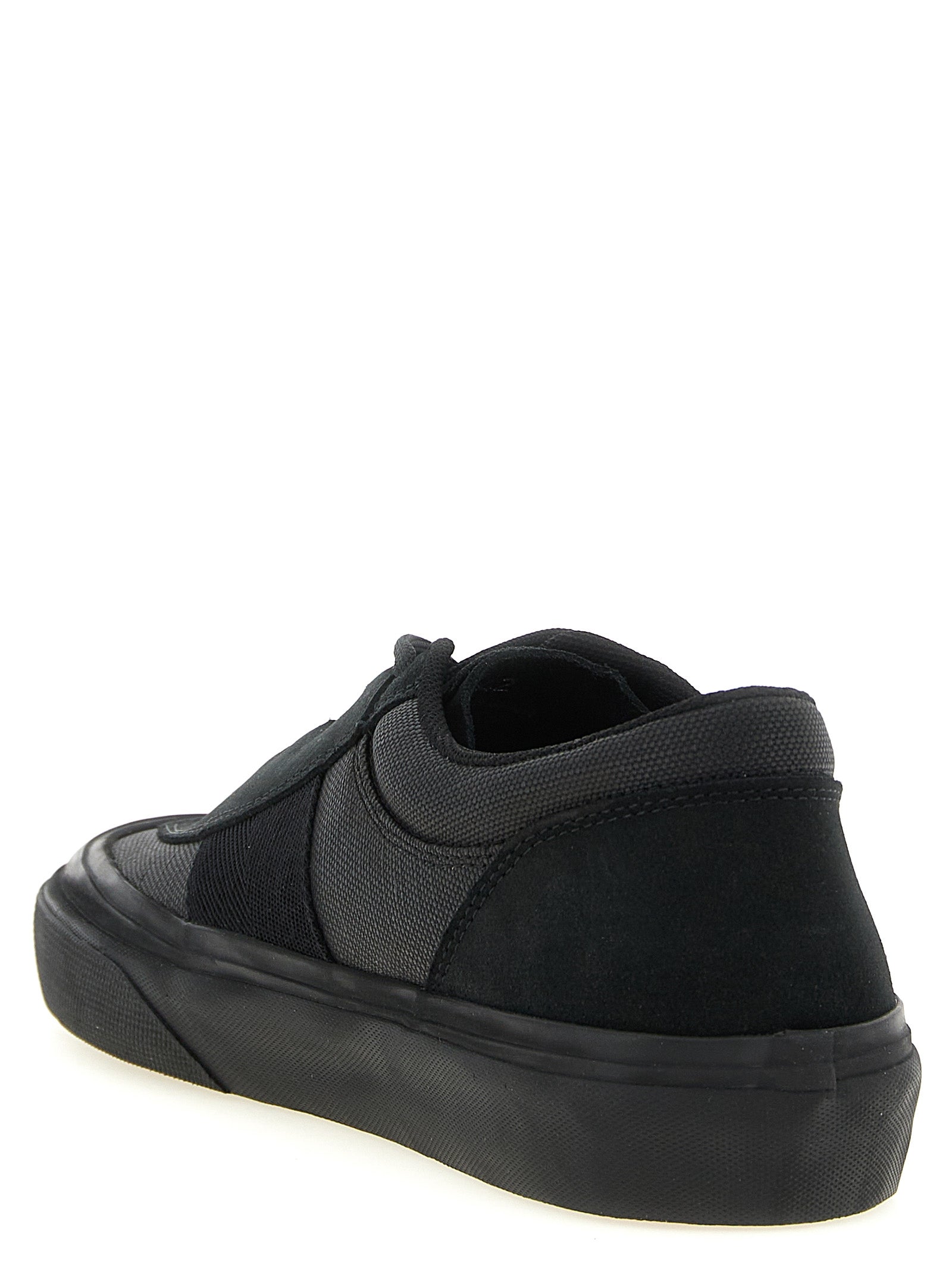 Stone Island Black Cotton Low Top Sneakers Stone Island