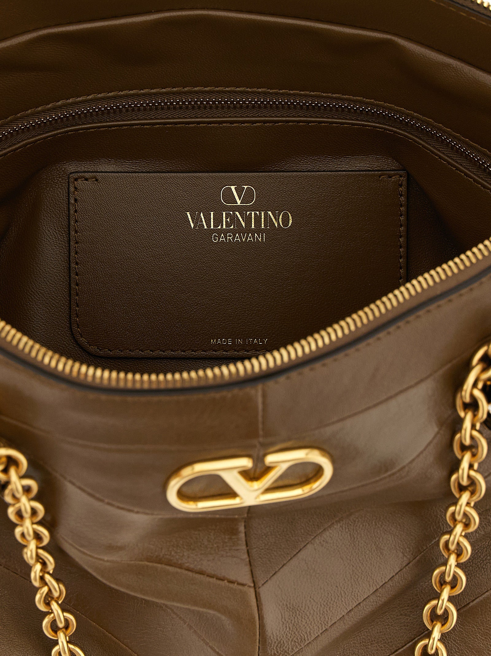 Valentino Garavani Brown Lamb Leather Shoulder Bag Valentino Garavani