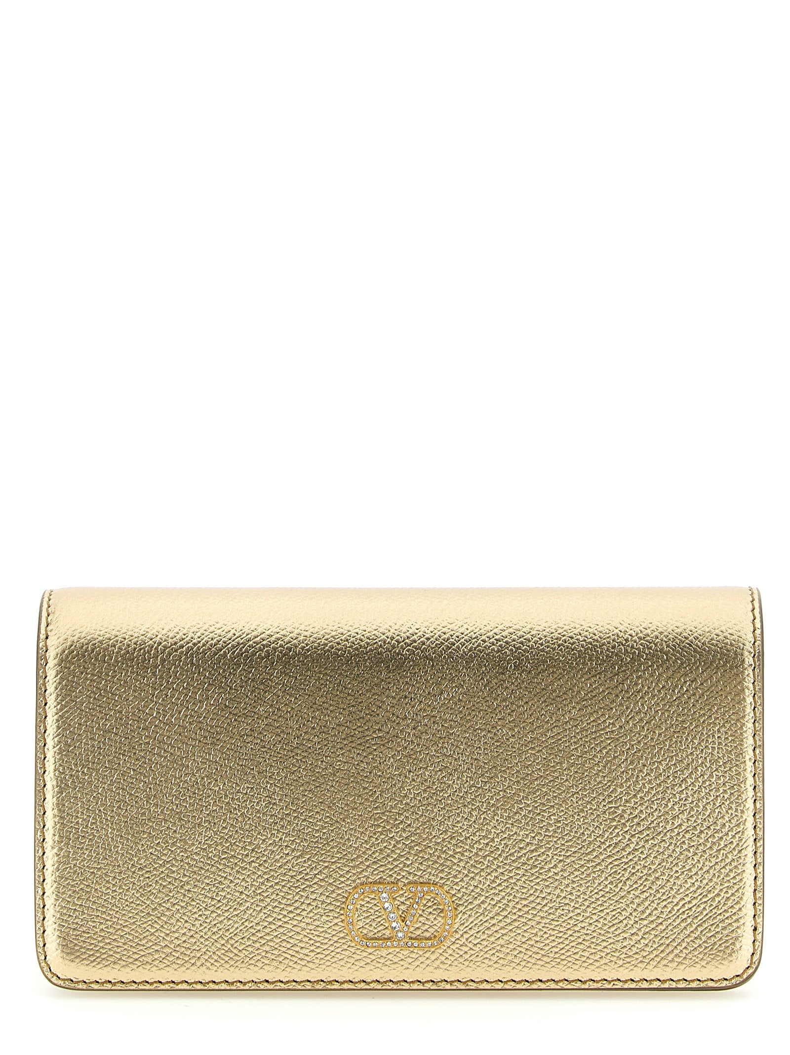 Valentino Garavani Gold Calfskin Crossbody Bag Valentino Garavani