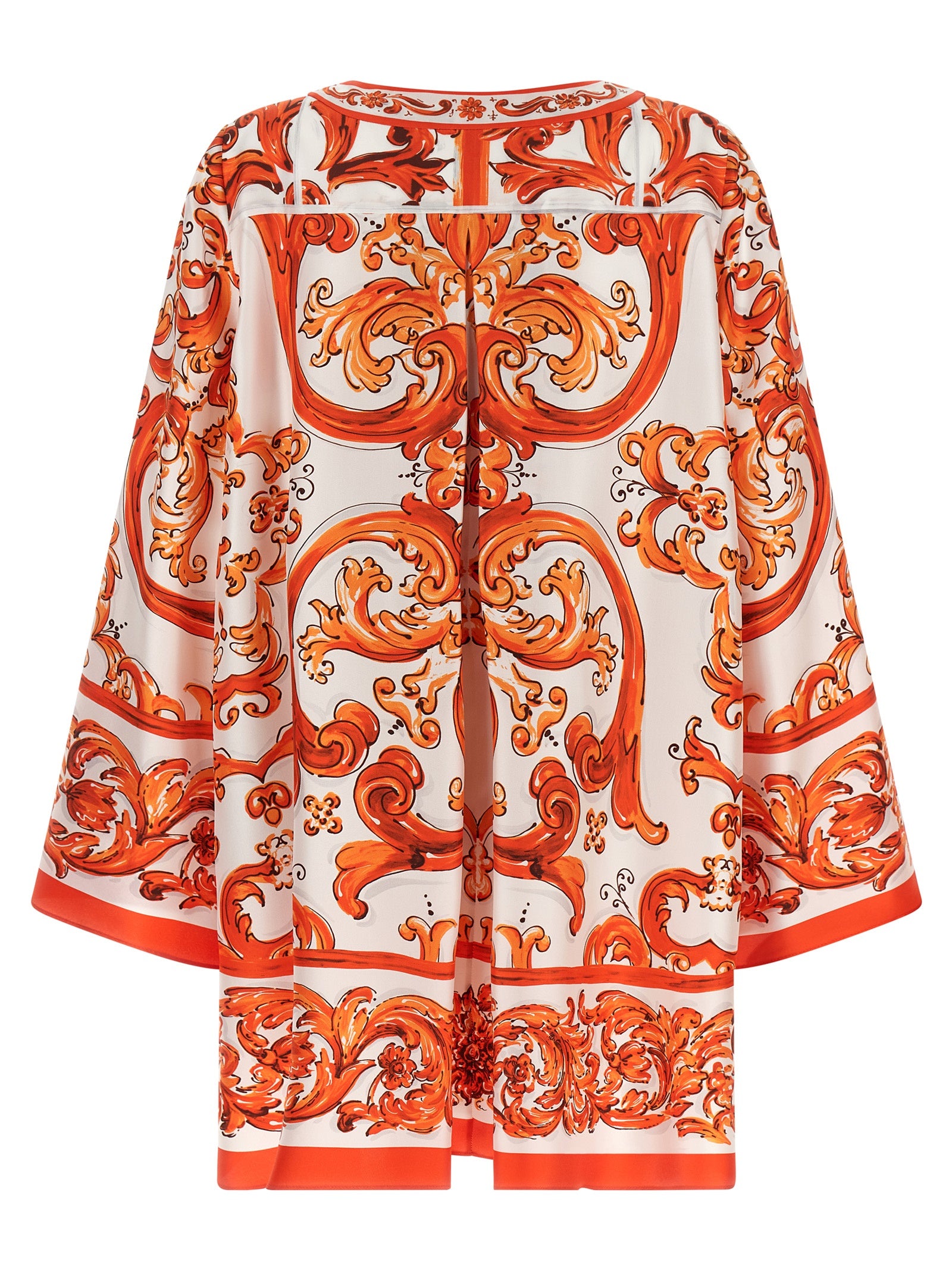 Dolce & Gabbana Orange Silk Short Dress Dolce & Gabbana