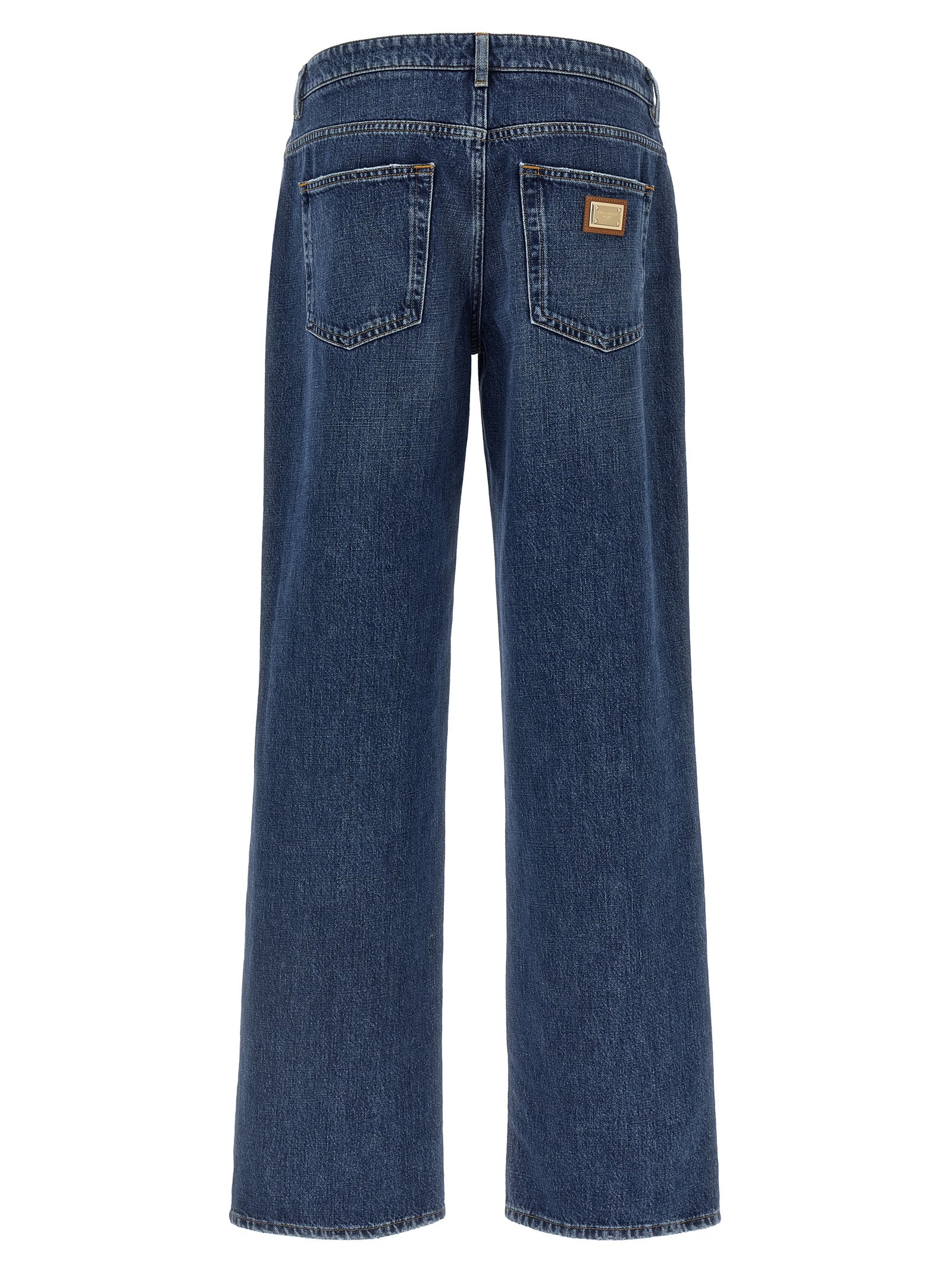 Dolce & Gabbana Blue Cotton Relaxed Fit Jeans Dolce & Gabbana
